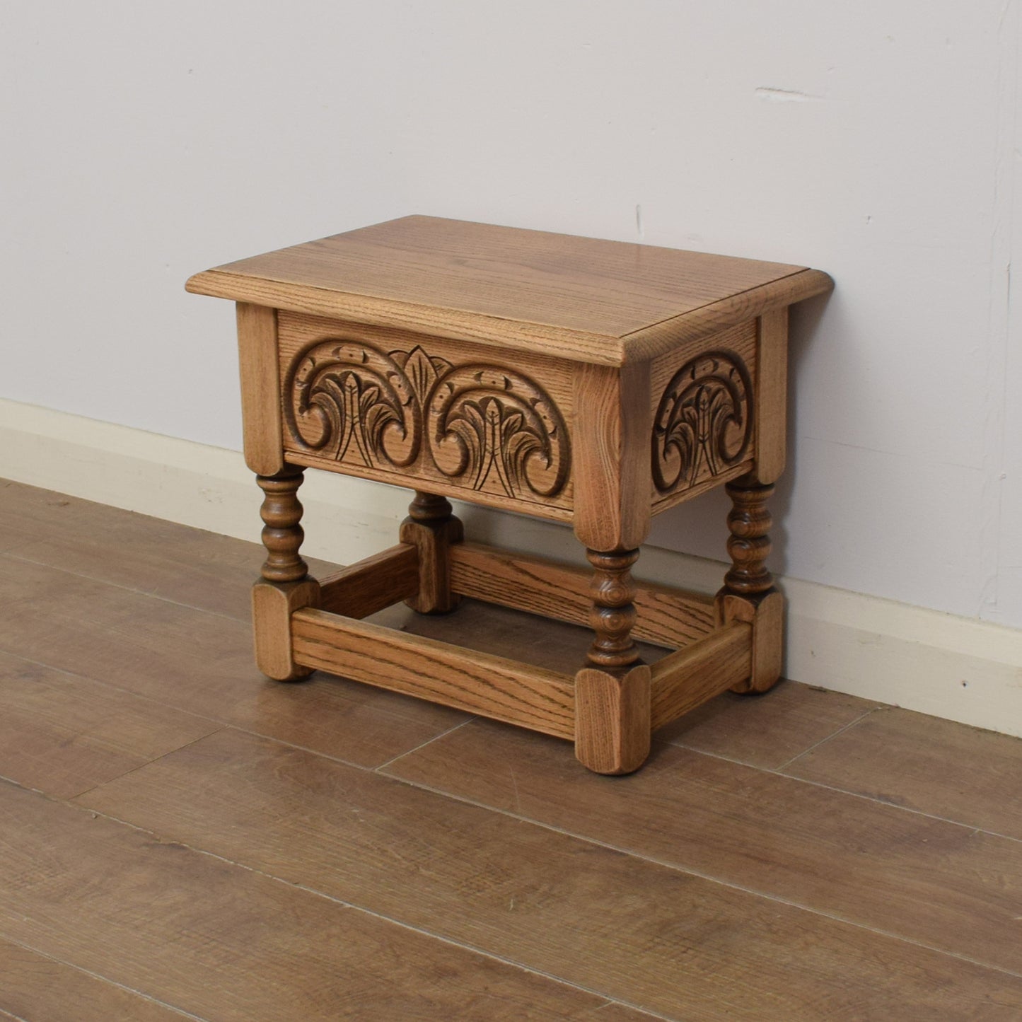 Oak Side Table With Storage