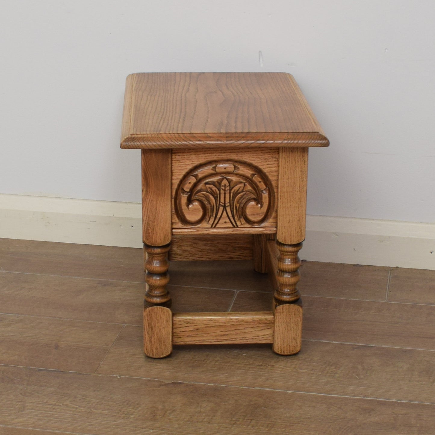 Oak Side Table With Storage