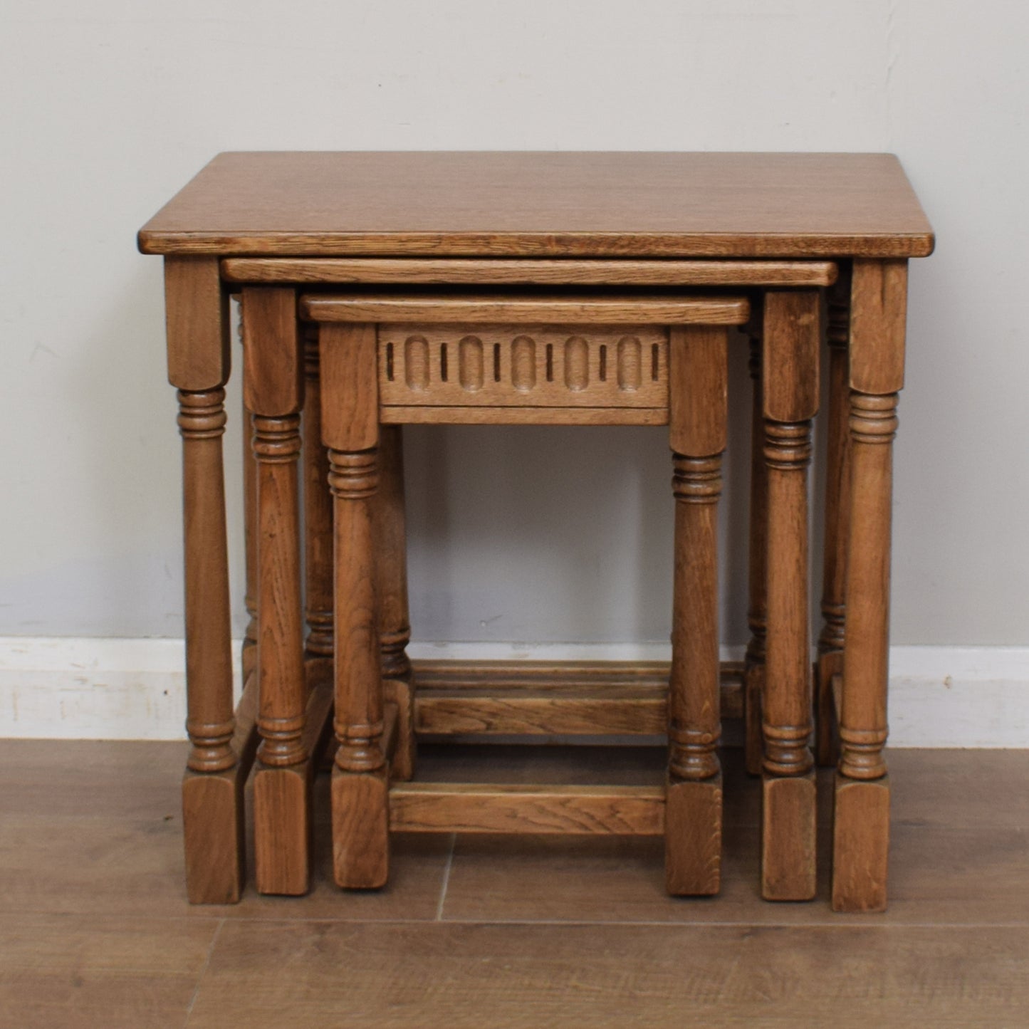 Restored Oak Nest of Tables