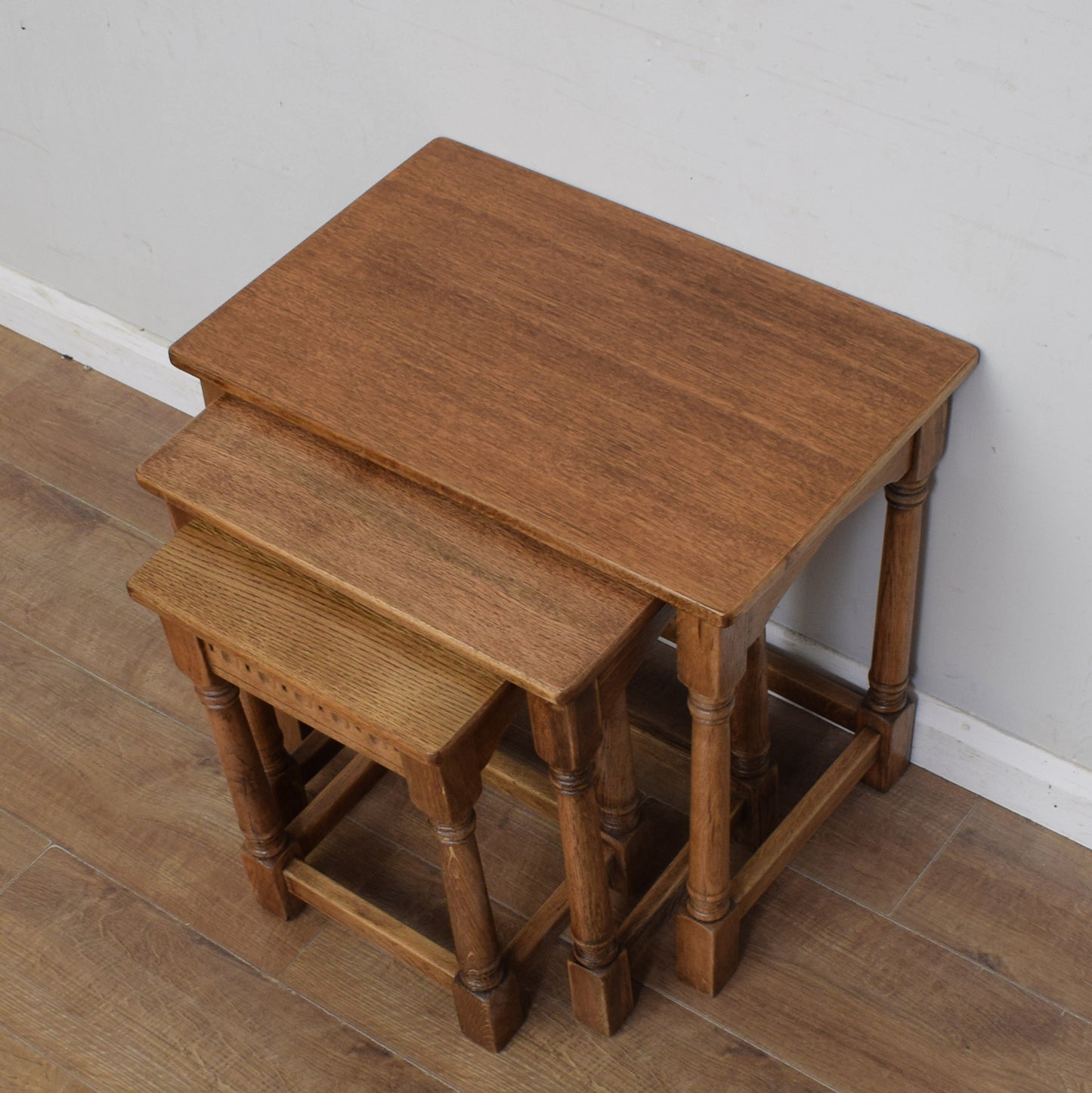 Restored Oak Nest of Tables