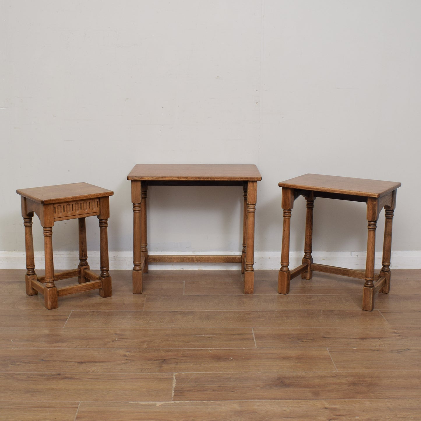 Restored Oak Nest of Tables