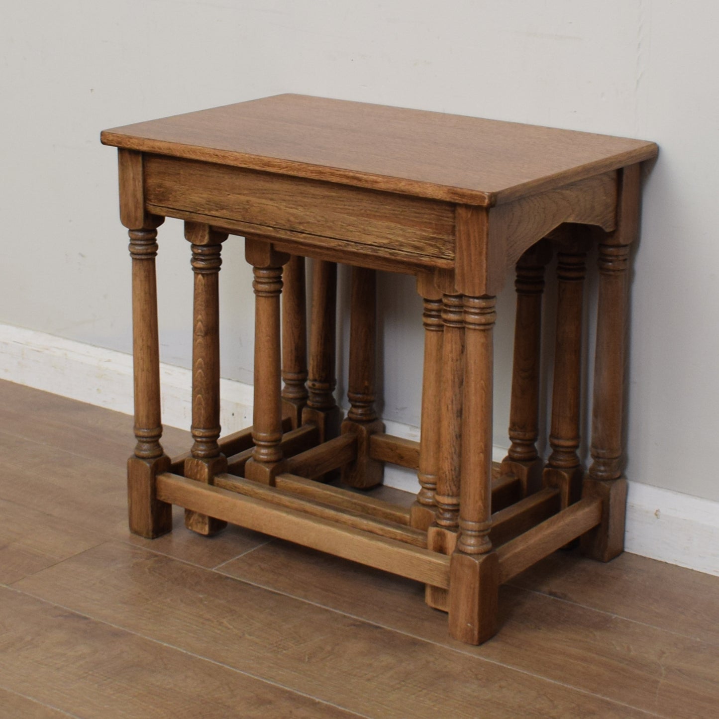 Restored Oak Nest of Tables