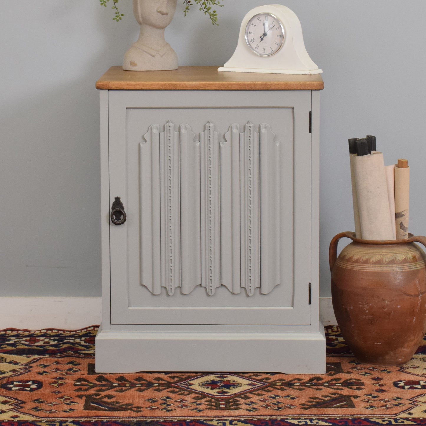 Painted Linenfold Cupboard
