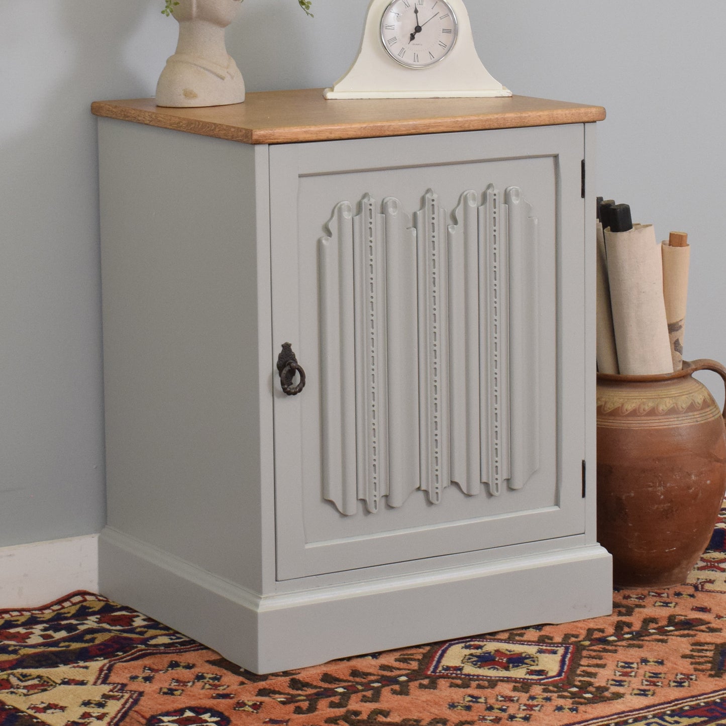 Painted Linenfold Cupboard