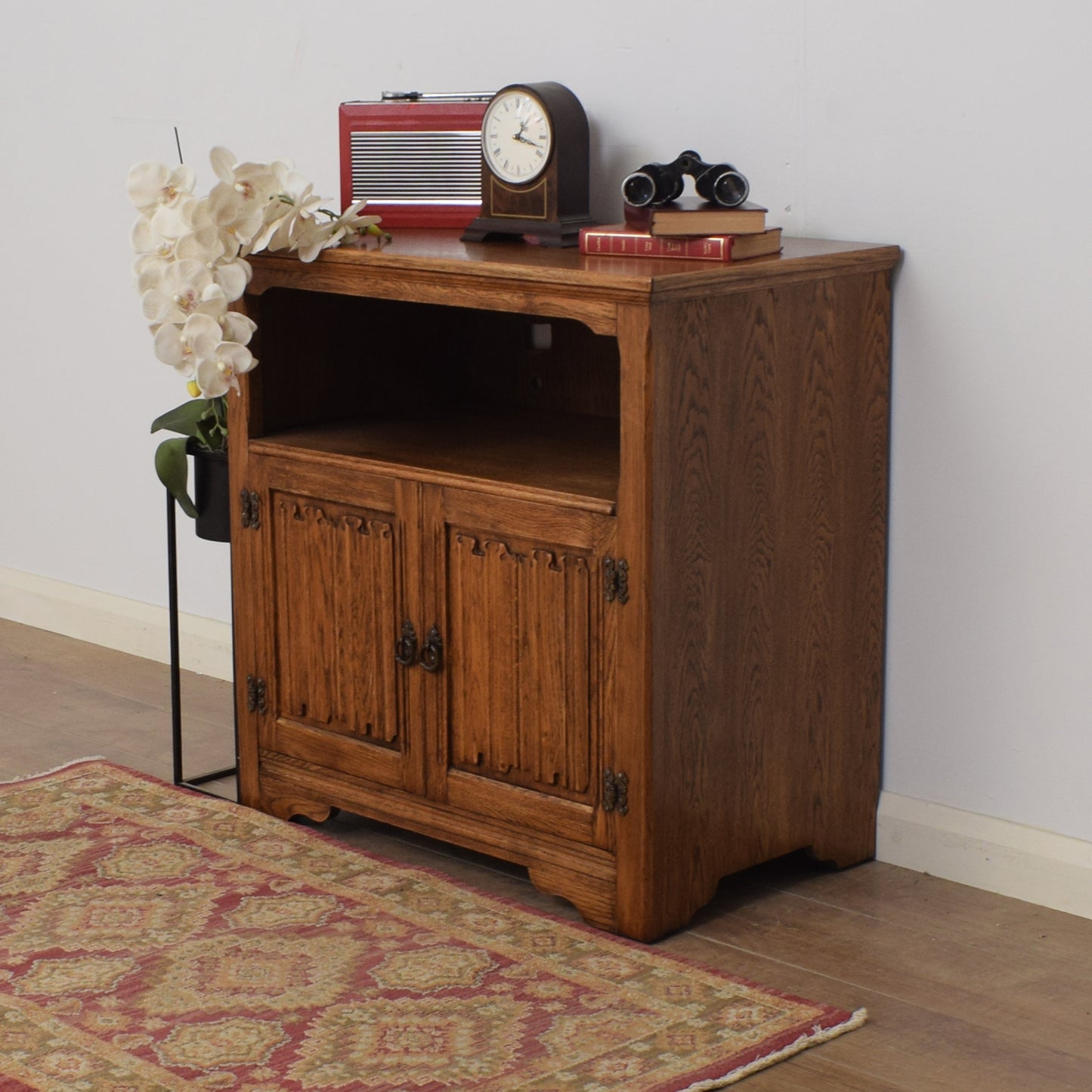 Restored Oak TV Cabinet