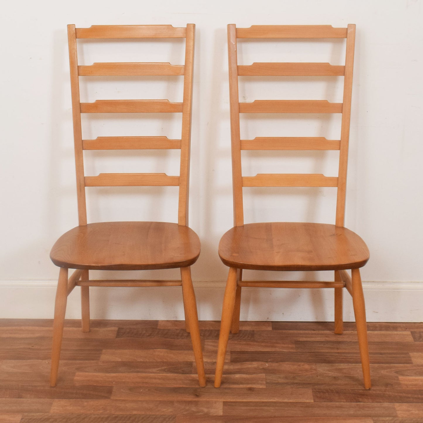 Pair of Ercol Ladder Back Chairs
