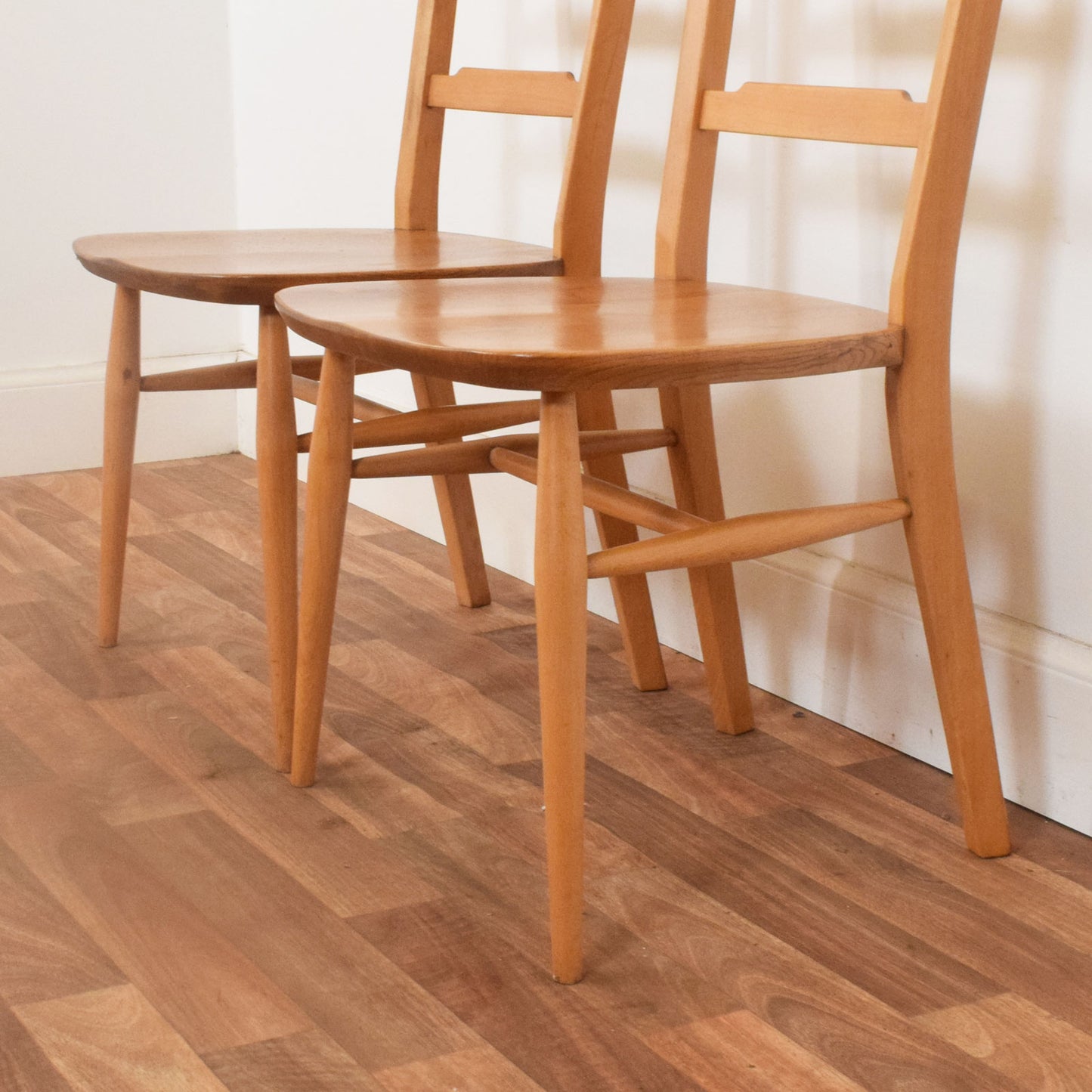 Pair of Ercol Ladder Back Chairs
