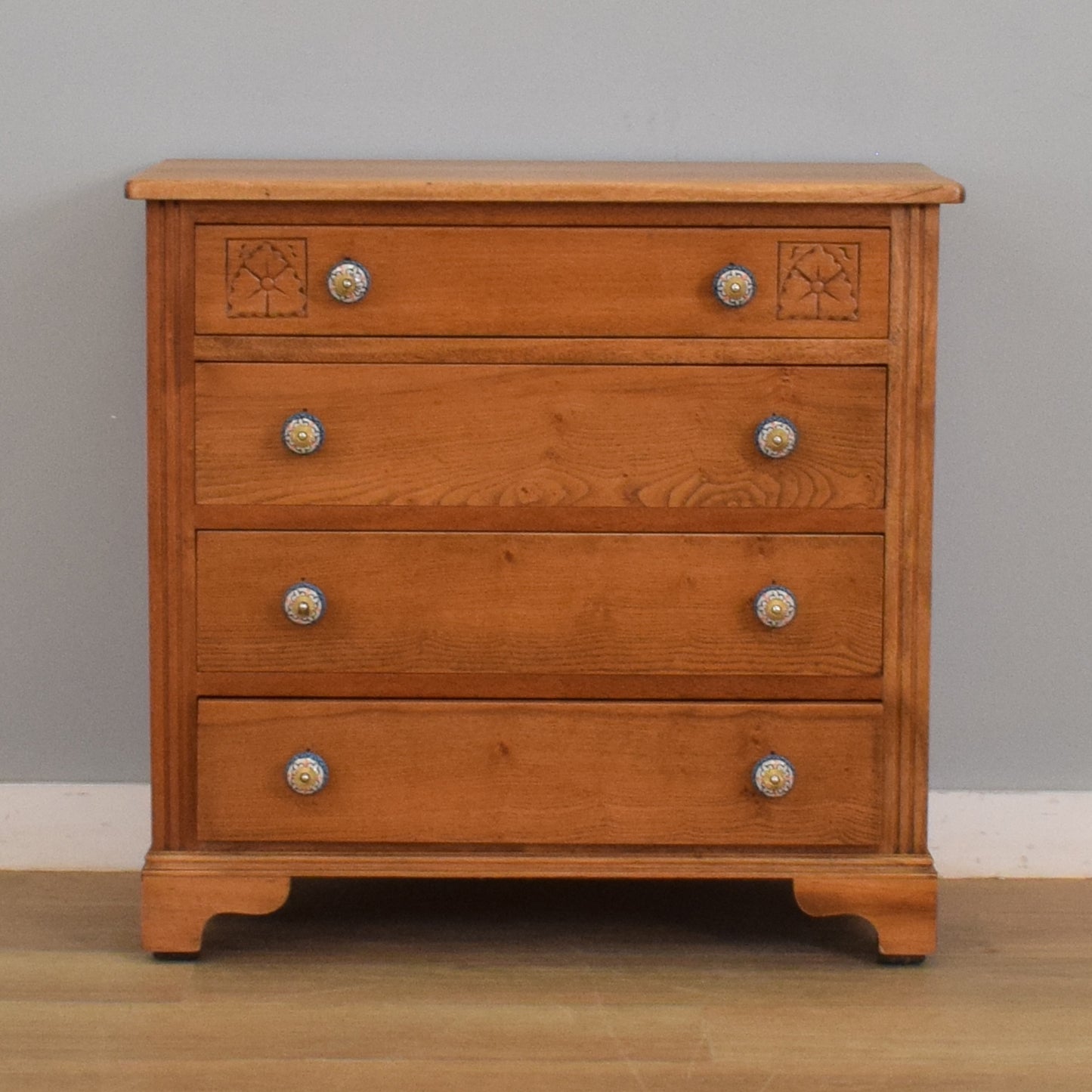 Small Restored Oak Chest of Drawers