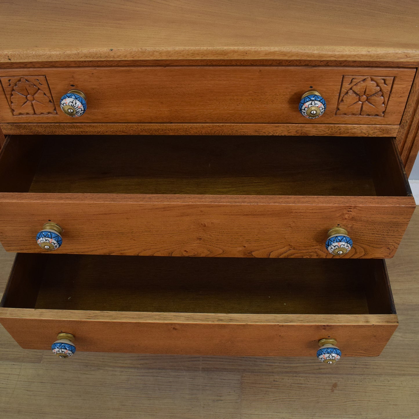 Small Restored Oak Chest of Drawers