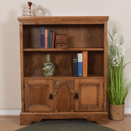 Oak Bookcase Cabinet.