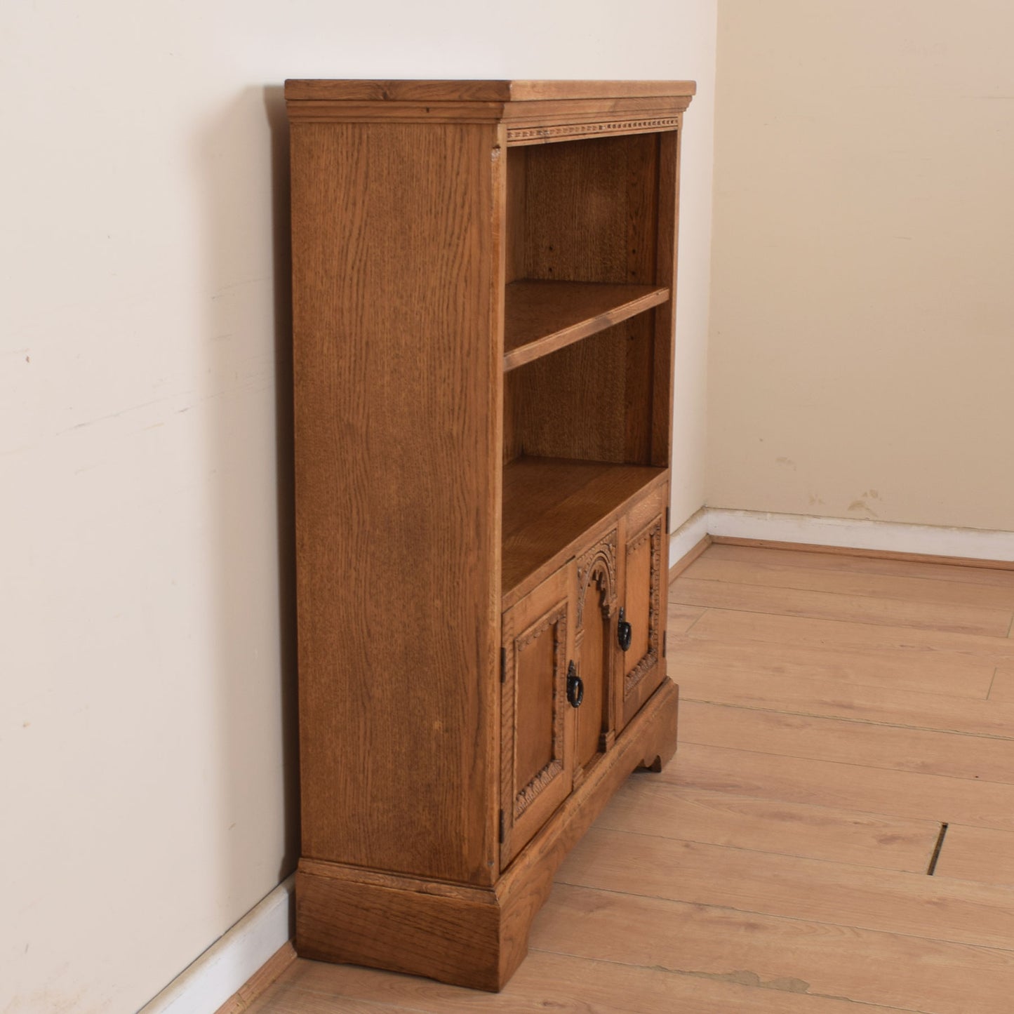 Oak Bookcase Cabinet.