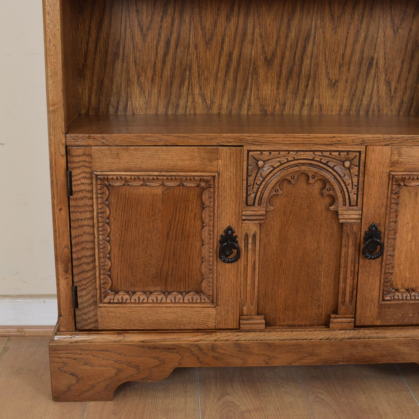 Oak Bookcase Cabinet.