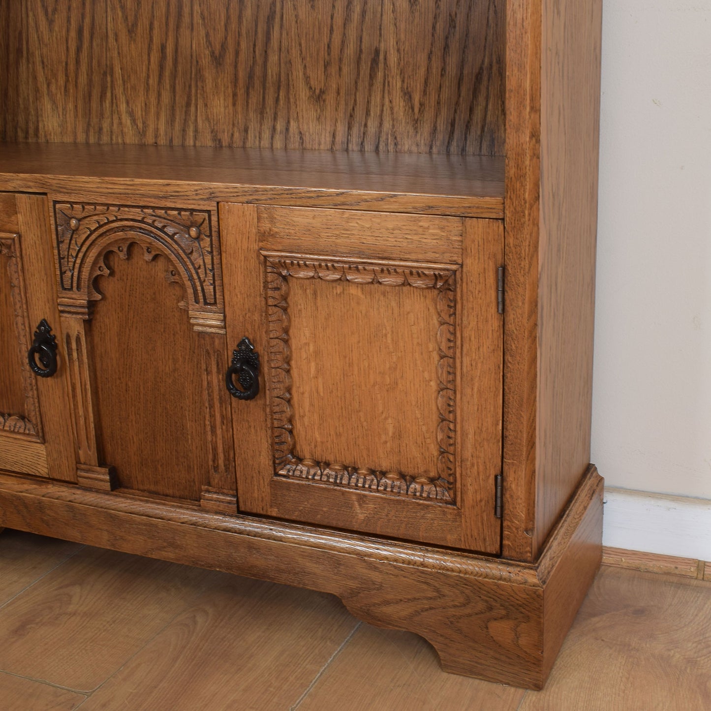 Oak Bookcase Cabinet.