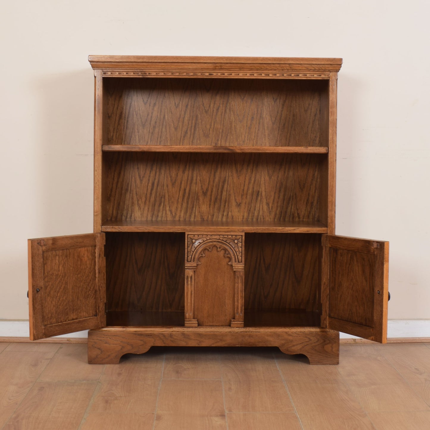Oak Bookcase Cabinet.