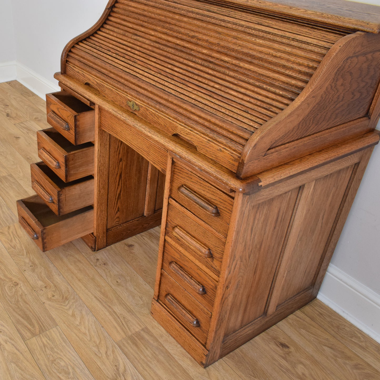 Oak Roll Top Desk