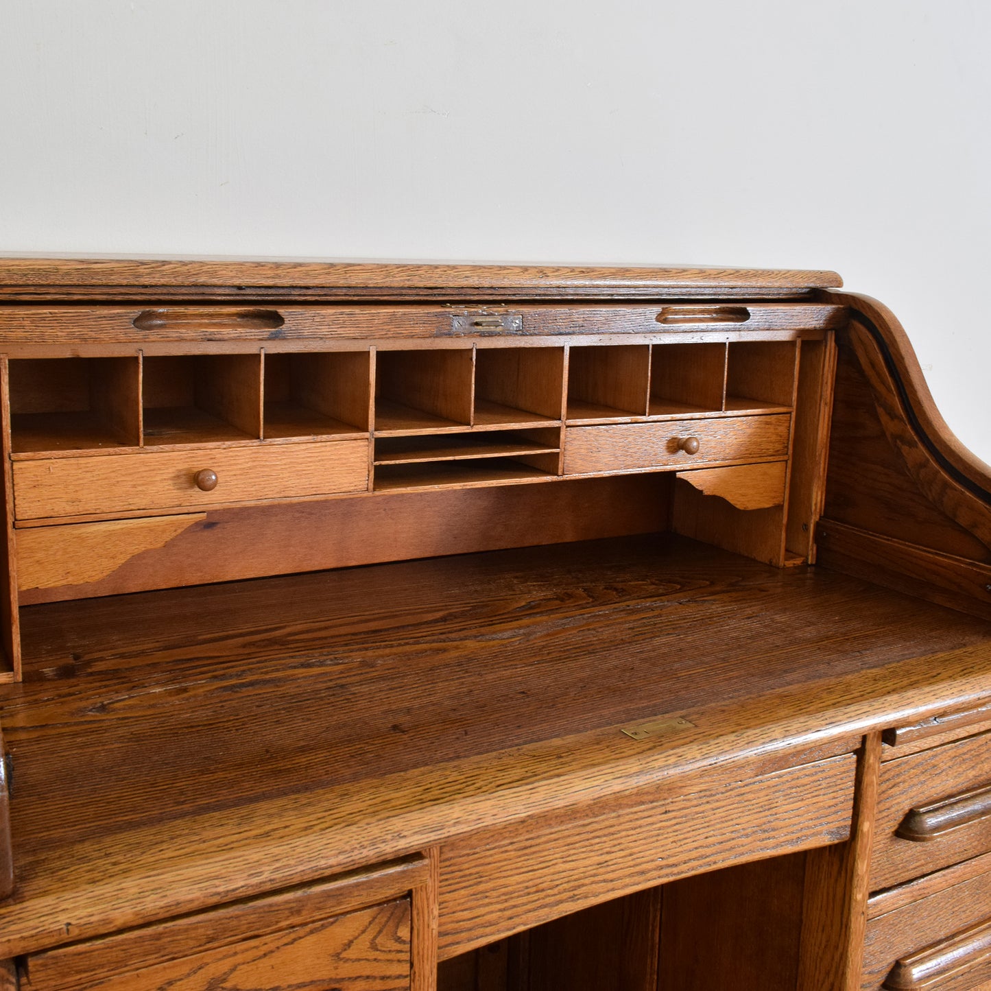 Oak Roll Top Desk