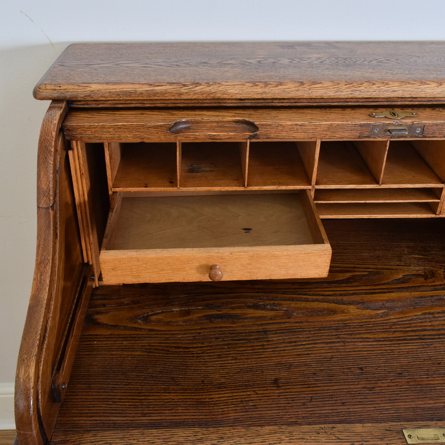 Oak Roll Top Desk