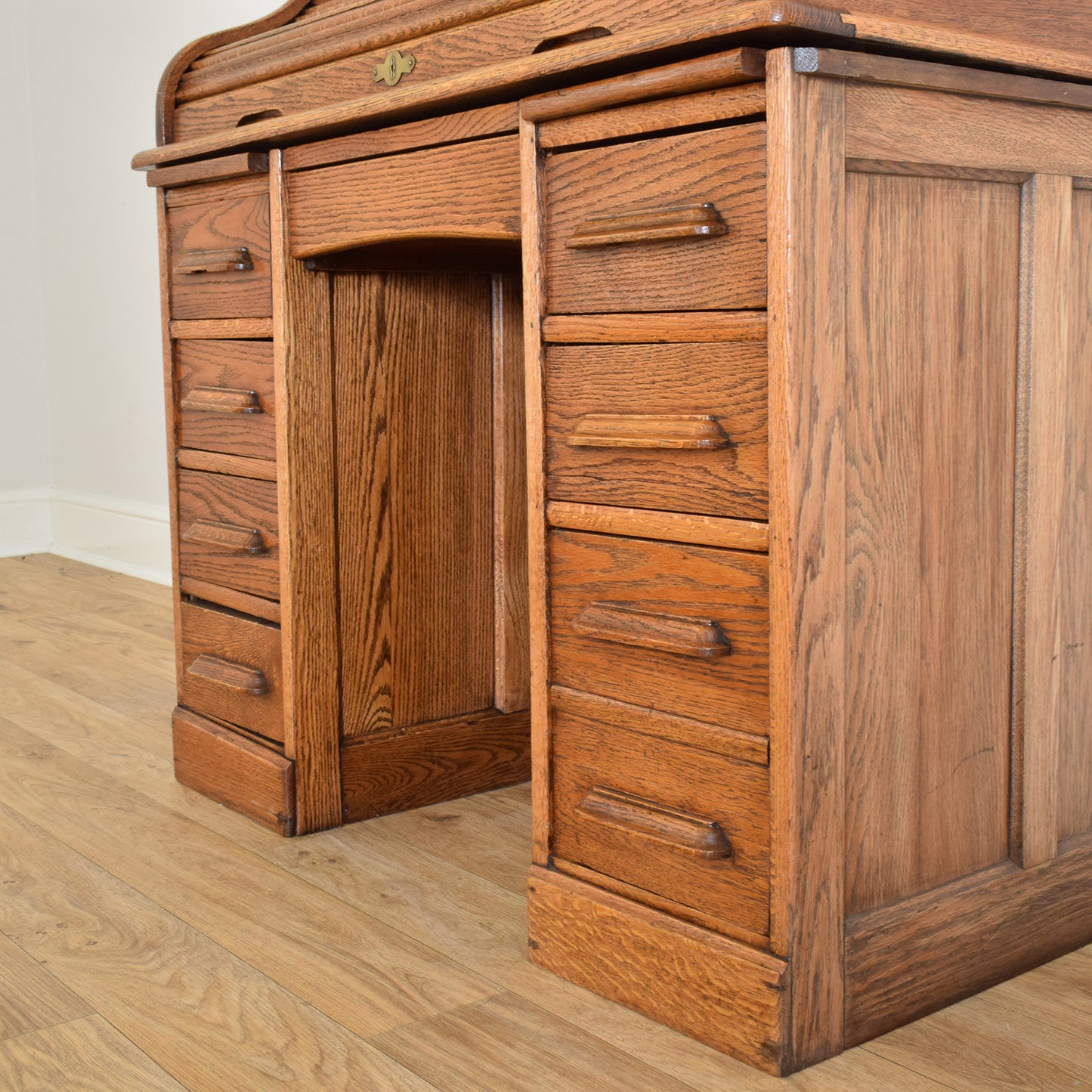 Oak Roll Top Desk