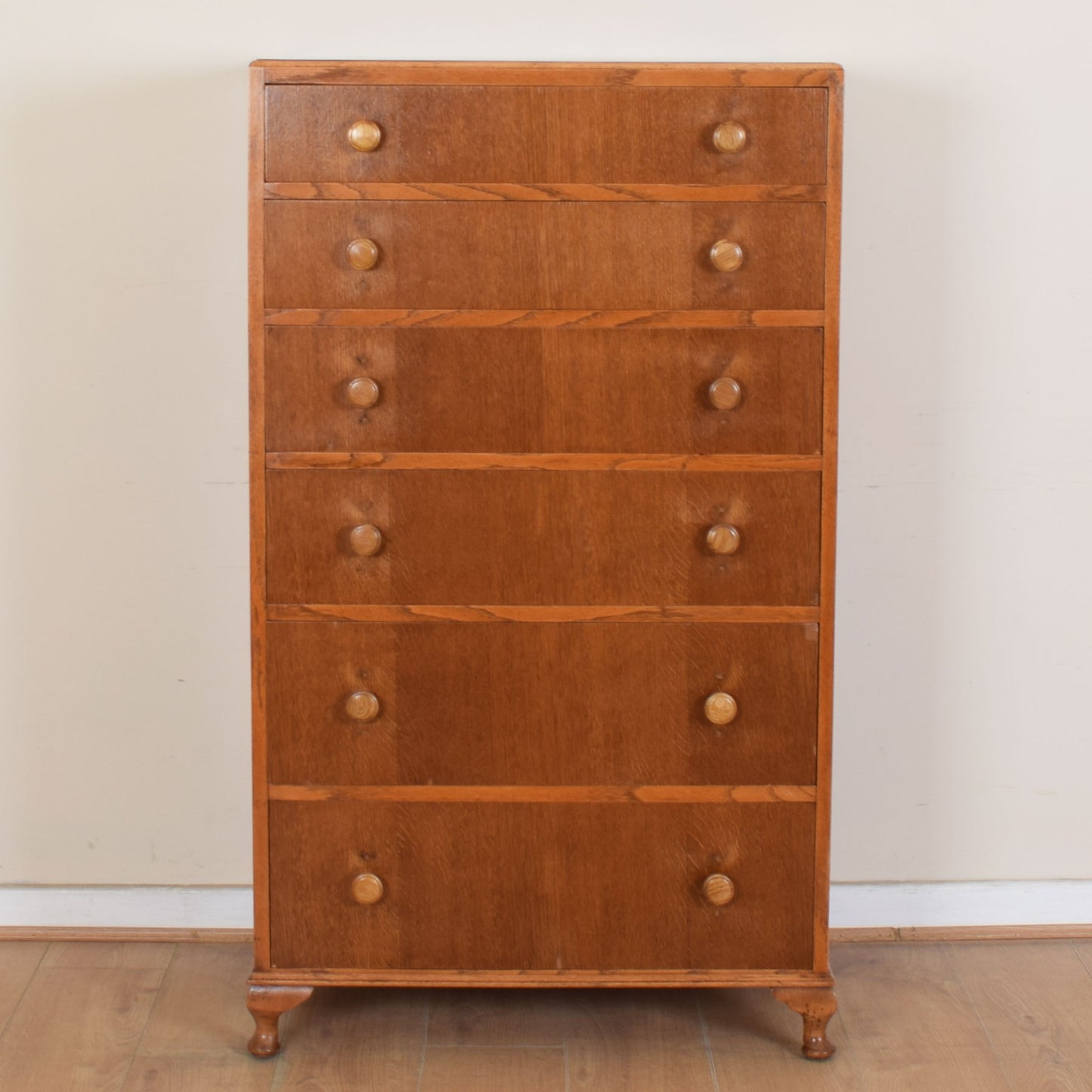 Tall Oak Chest Of Drawers