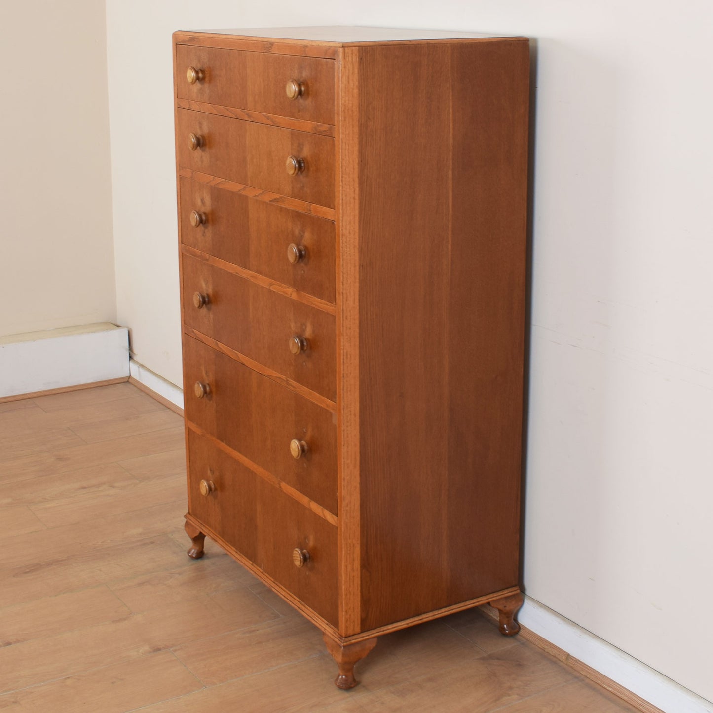 Tall Oak Chest Of Drawers