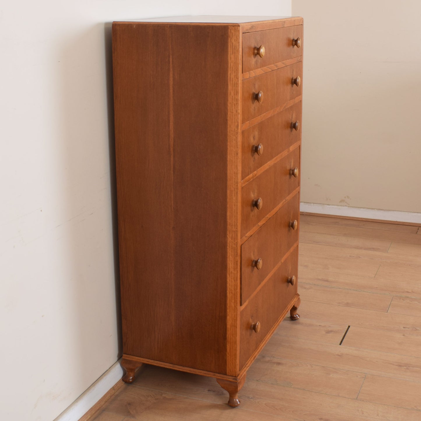 Tall Oak Chest Of Drawers