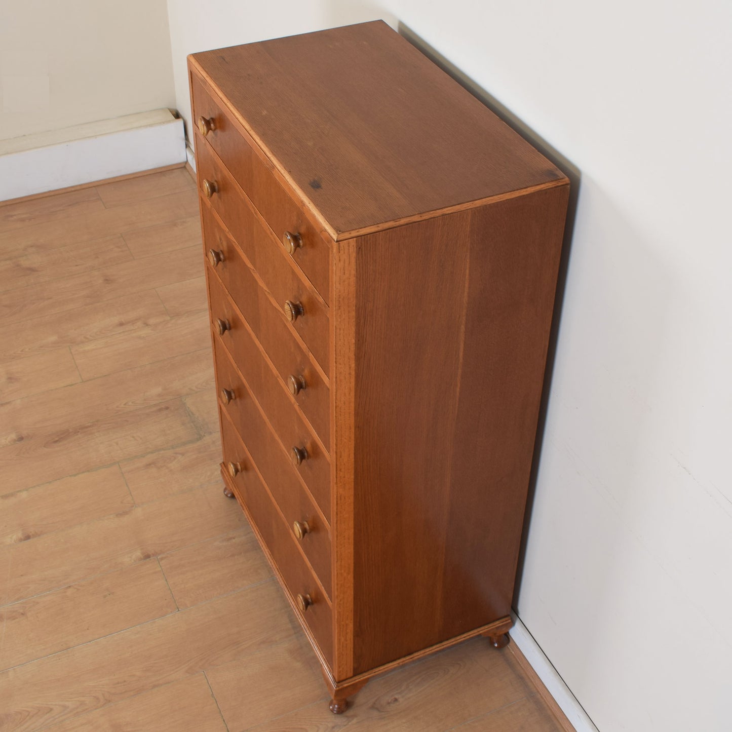 Tall Oak Chest Of Drawers