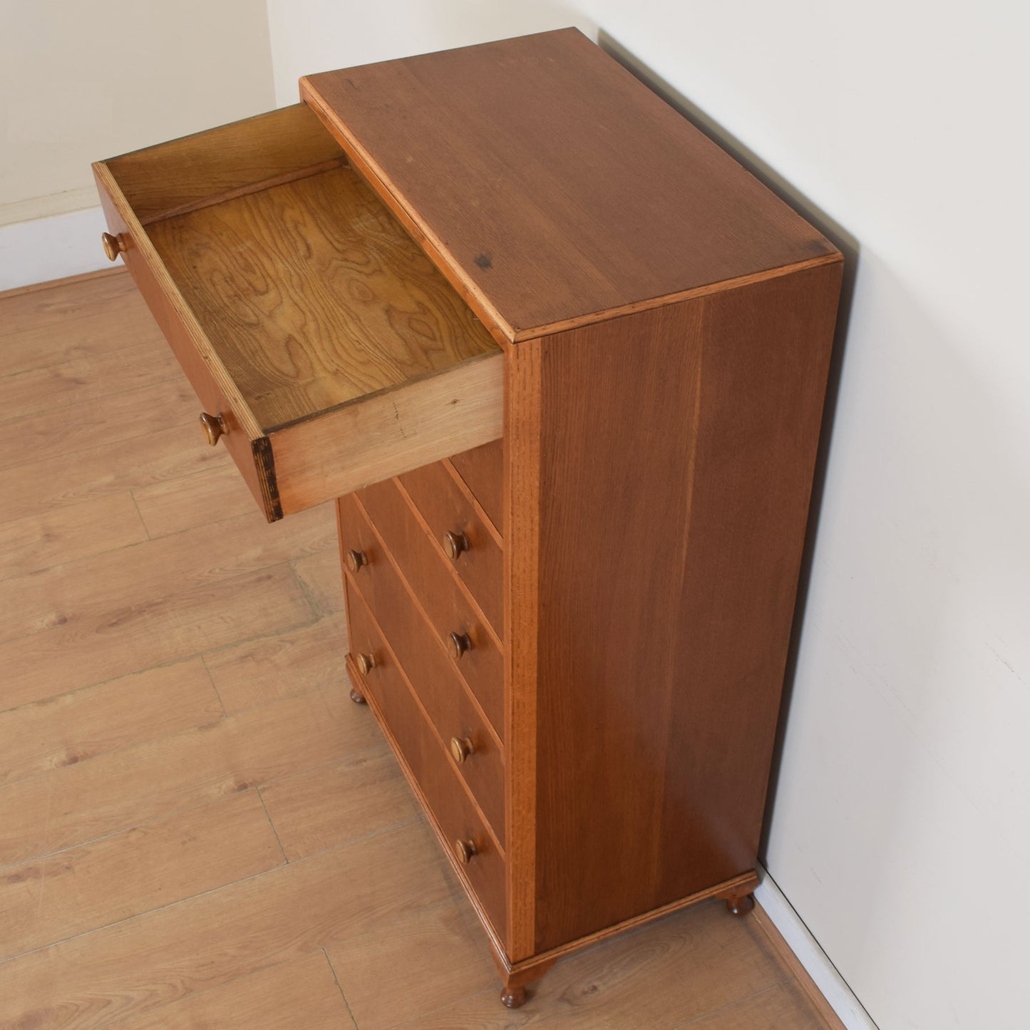 Tall Oak Chest Of Drawers