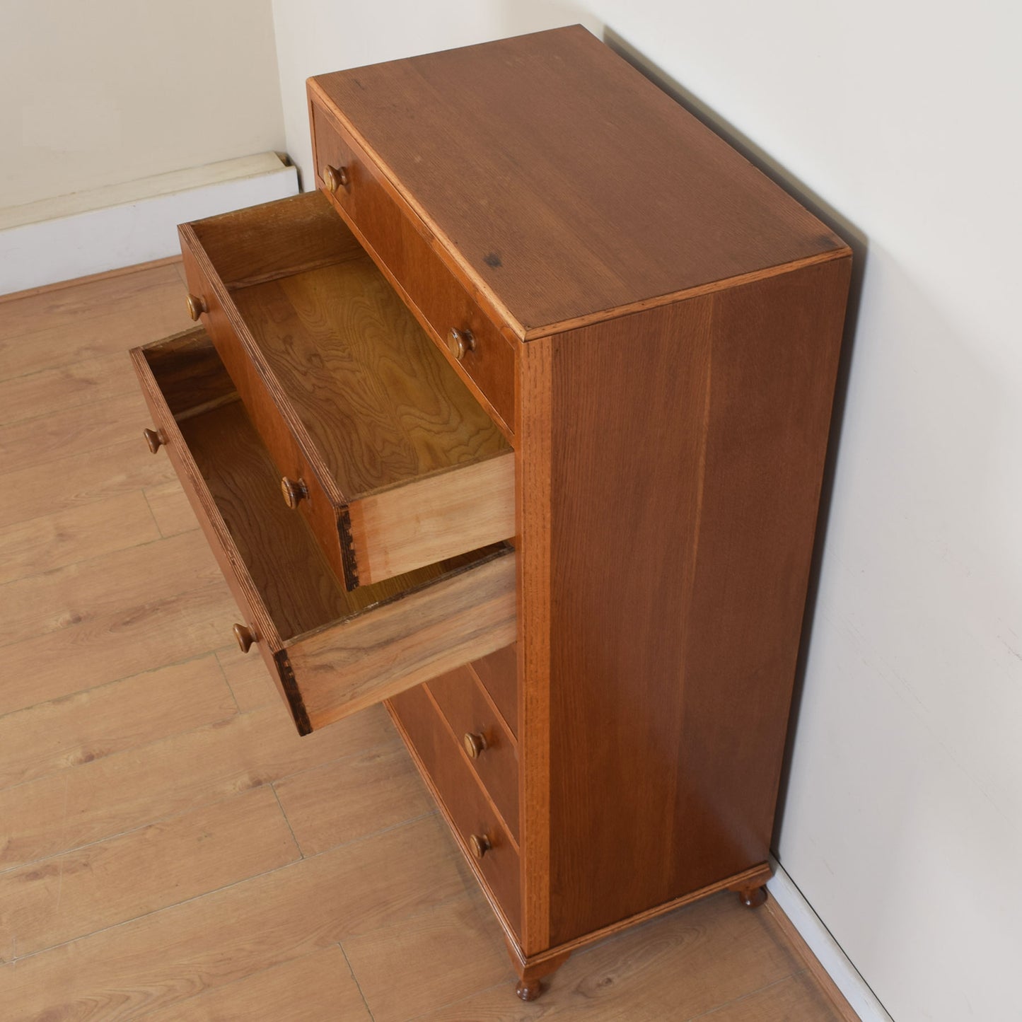 Tall Oak Chest Of Drawers
