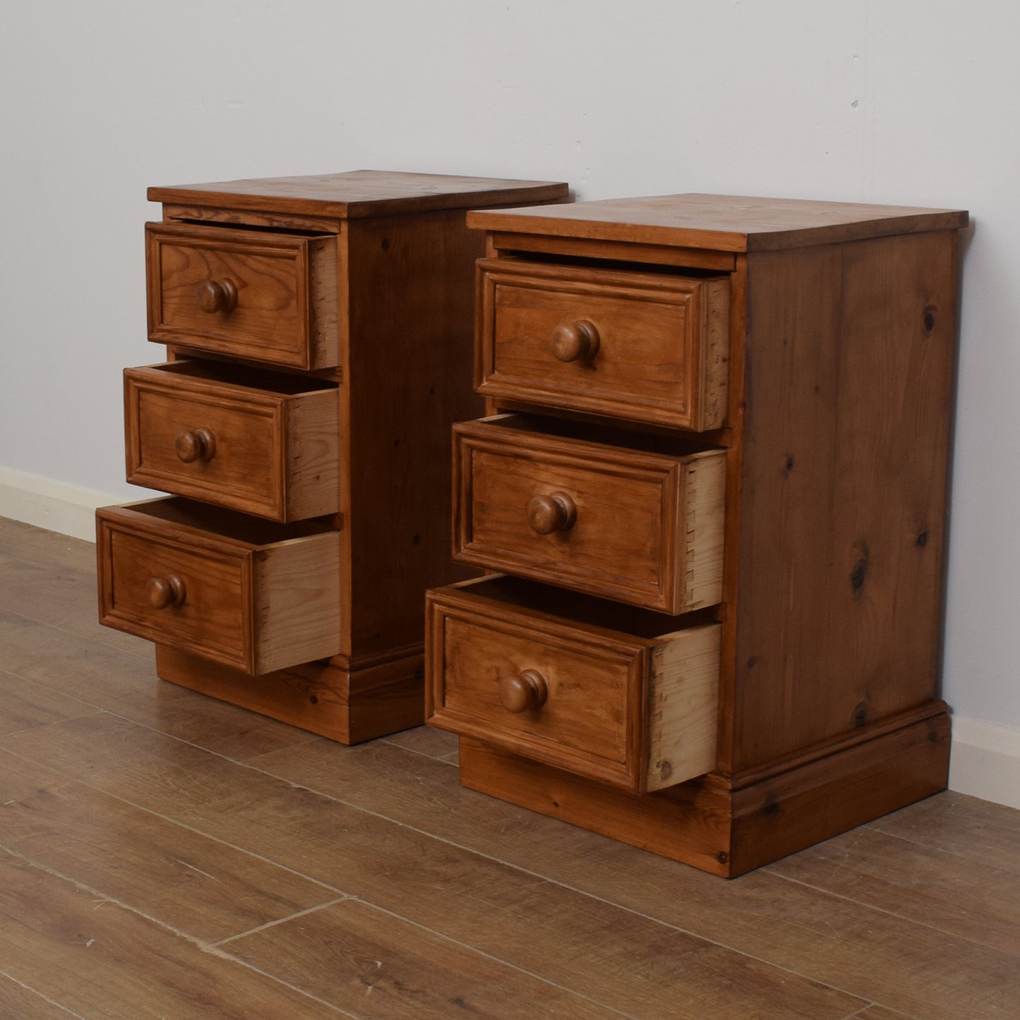 Pair Of Pine Bedsides