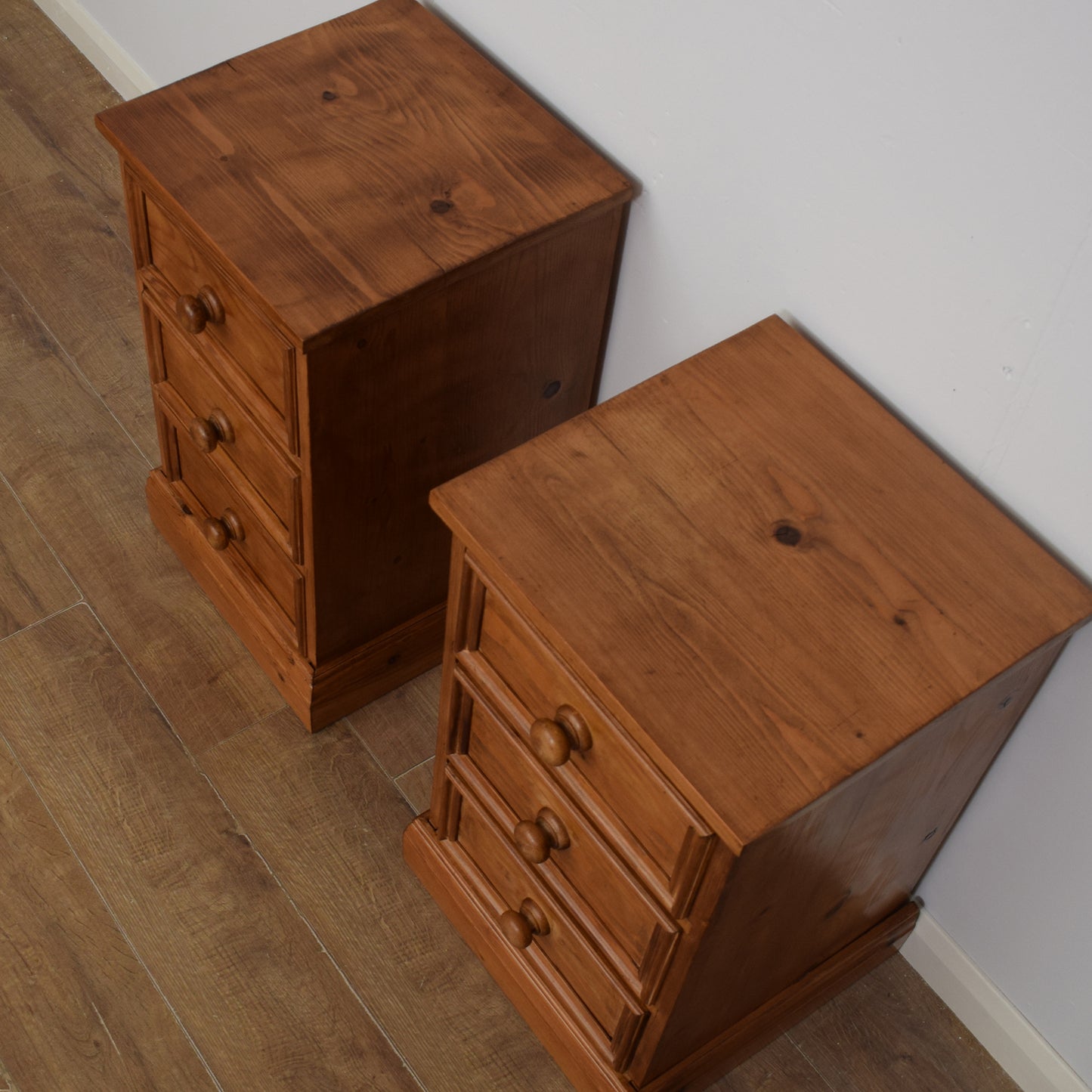 Pair Of Pine Bedsides