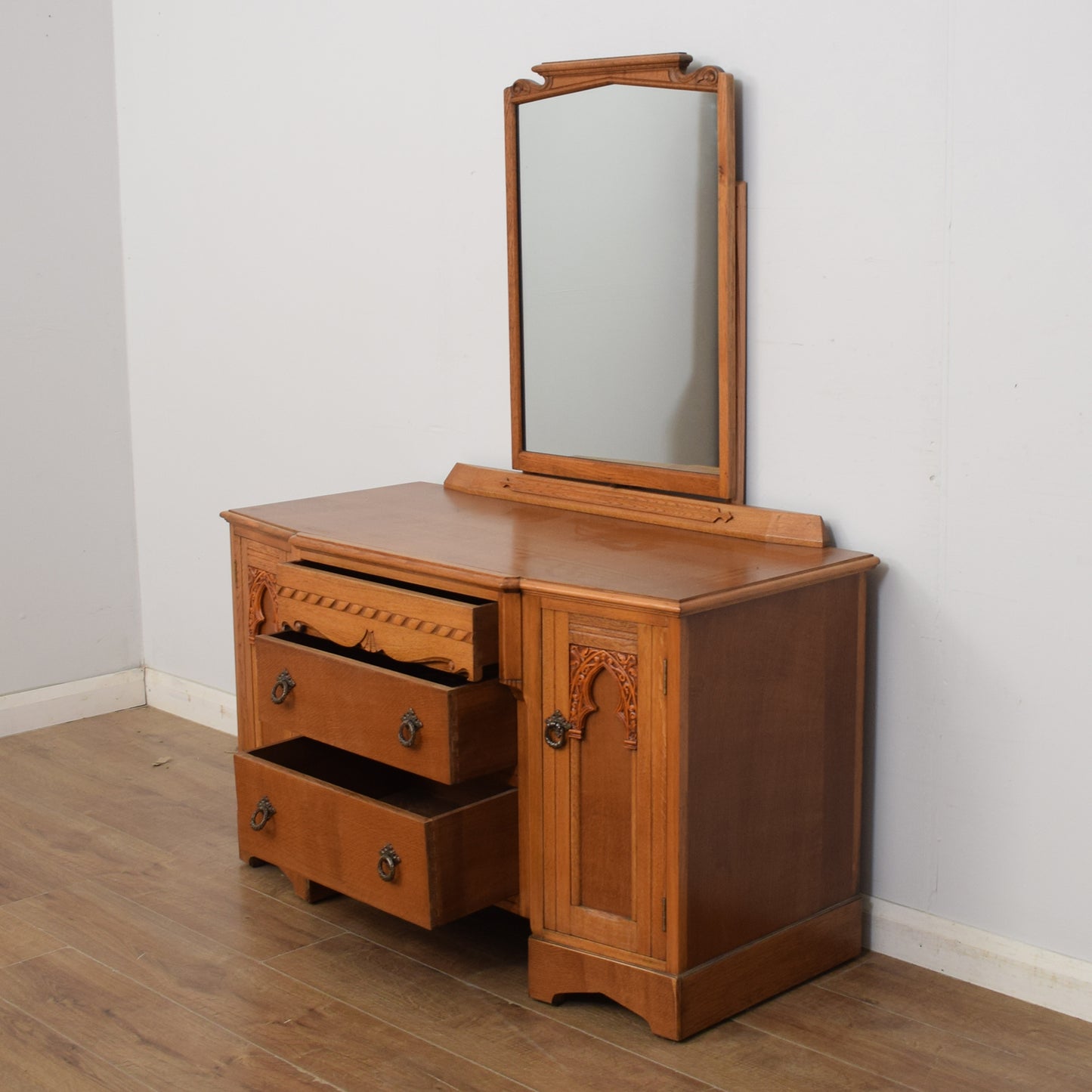 Restored Oak Dressing Table