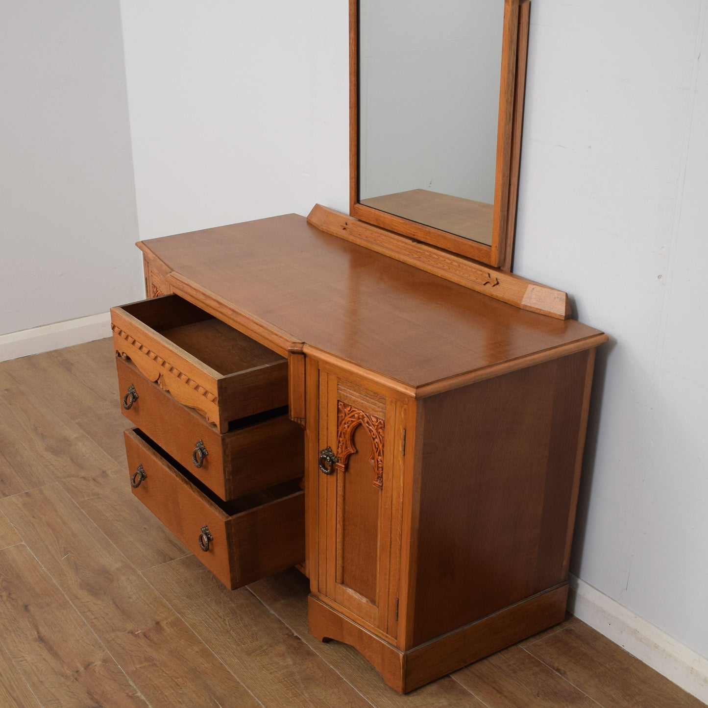 Restored Oak Dressing Table