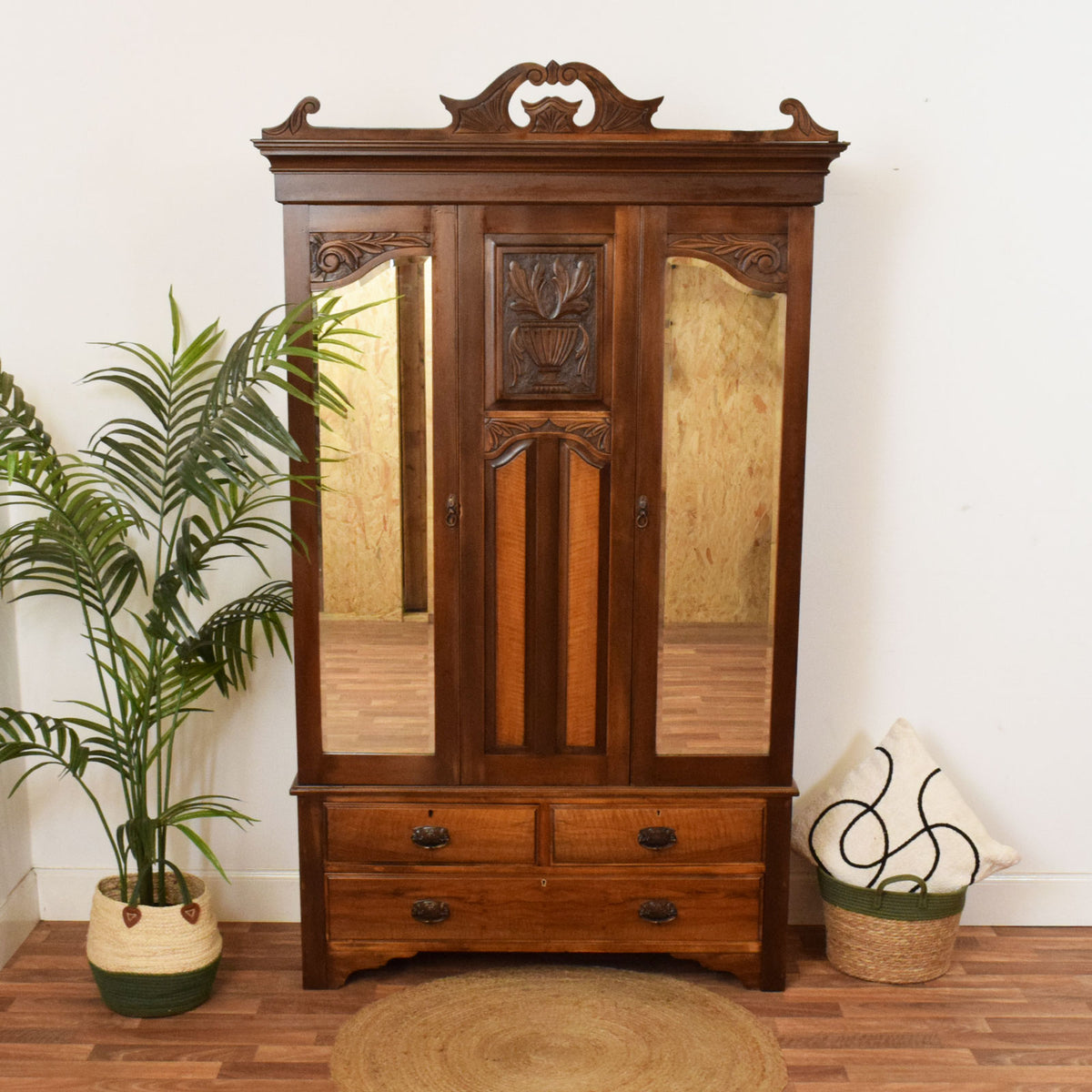 Carved Mahogany Hallrobe