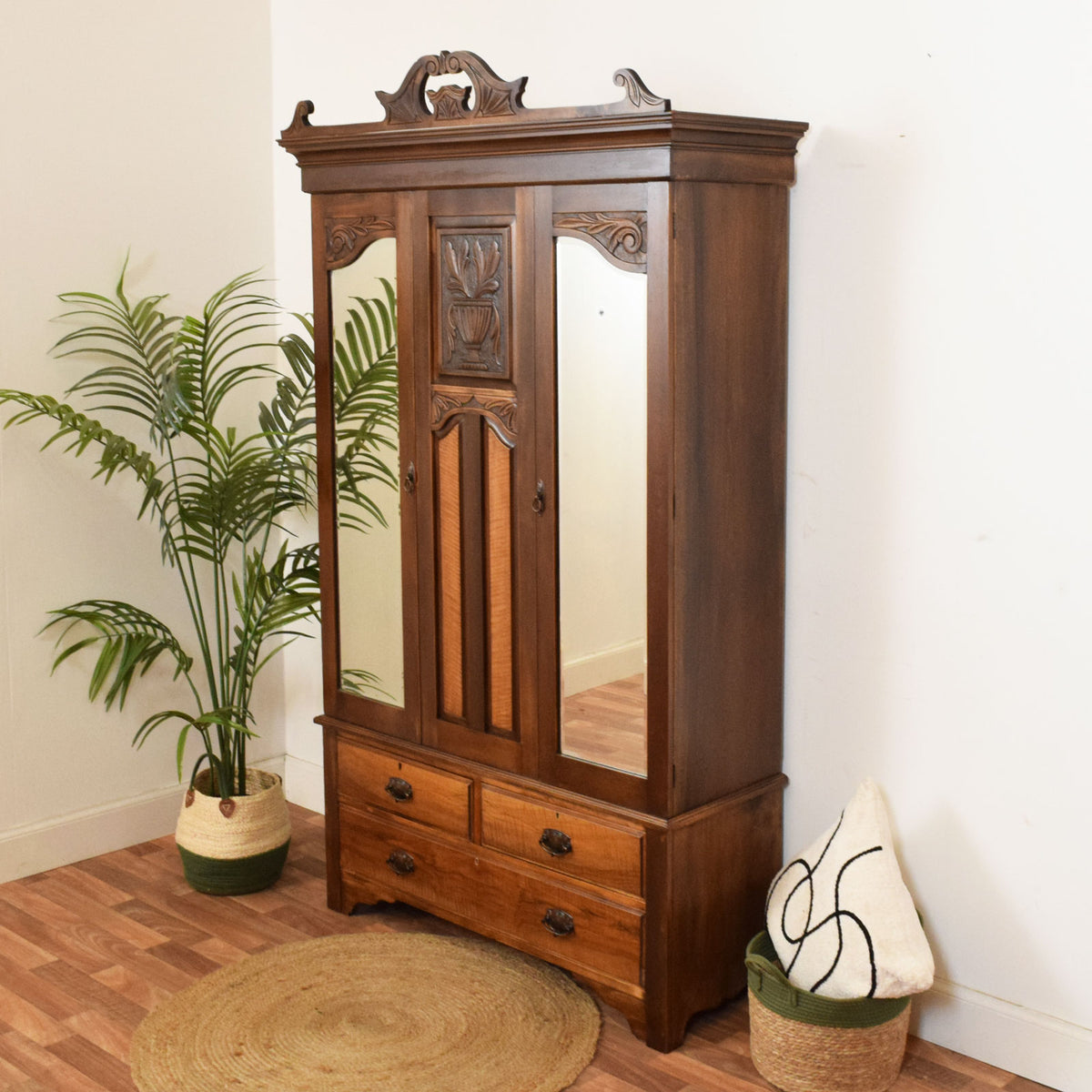 Carved Mahogany Hallrobe