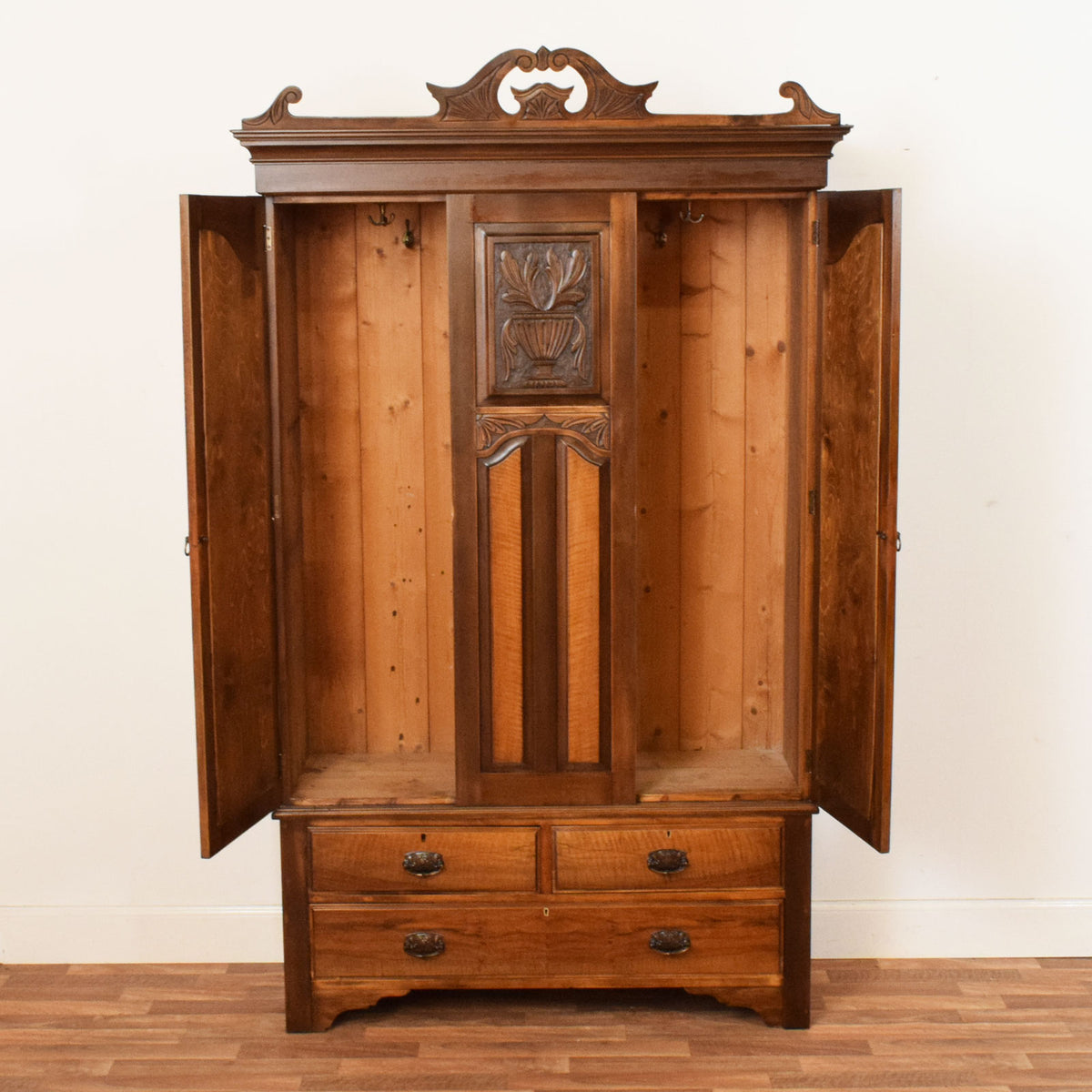 Carved Mahogany Hallrobe