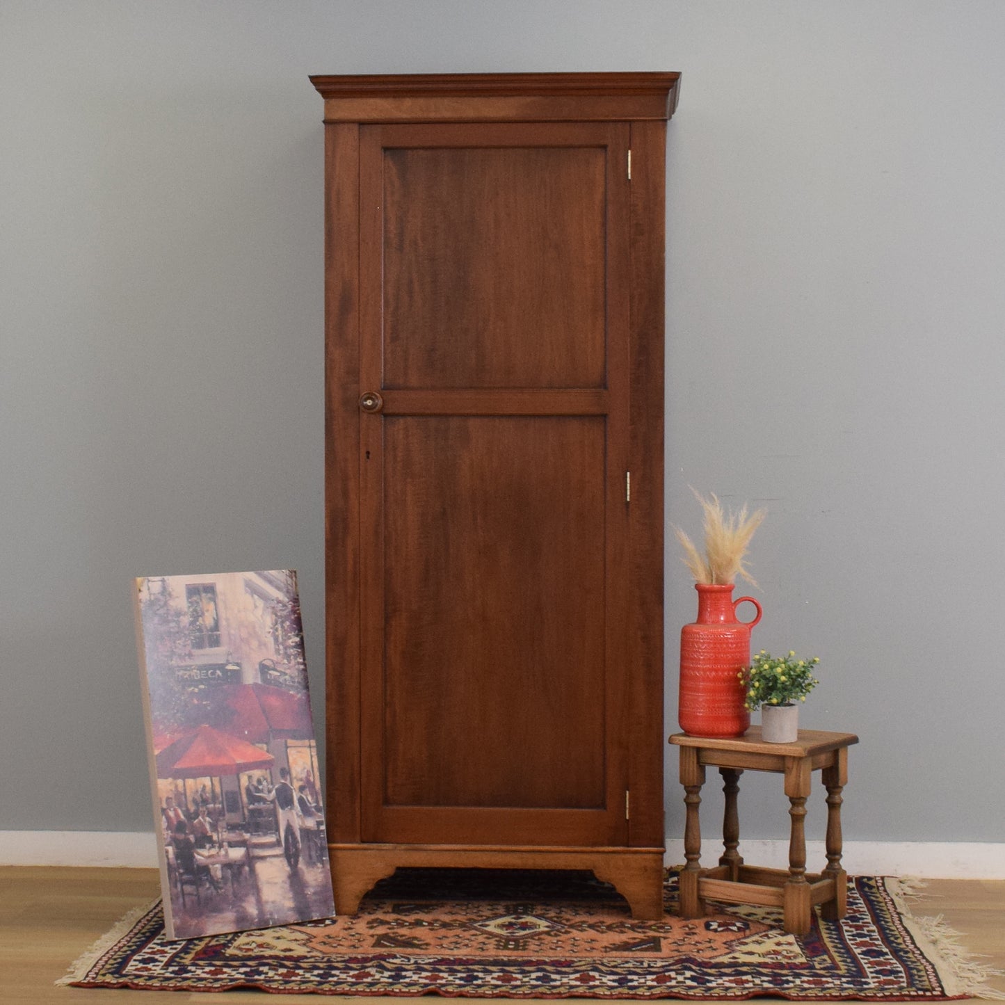 Mahogany Single Wardrobe