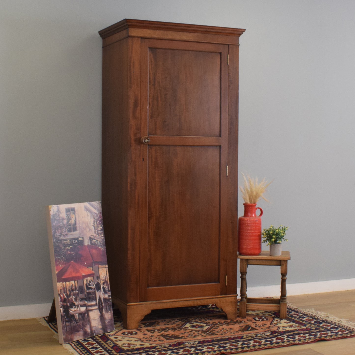 Mahogany Single Wardrobe