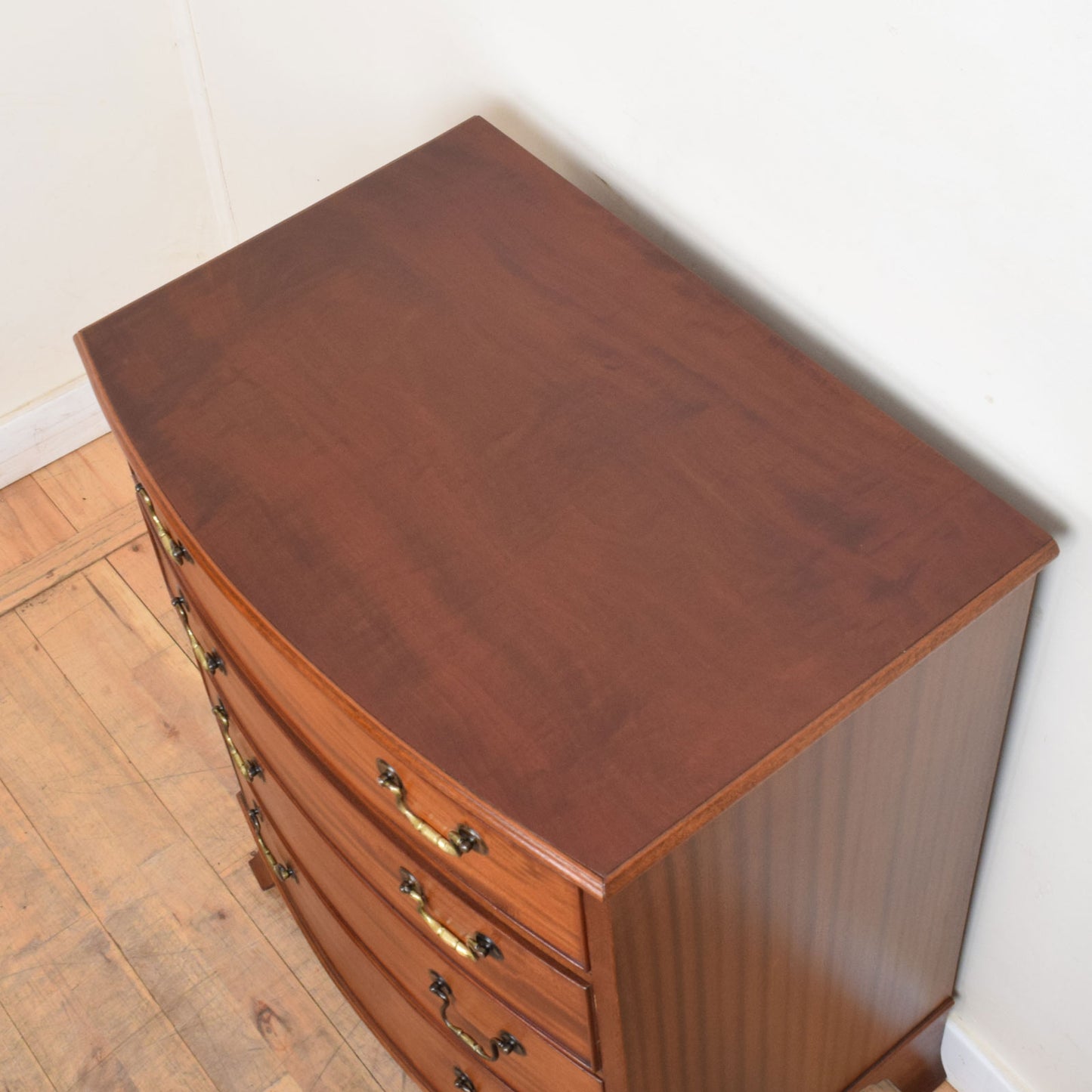 Restored Bow Fronted Chest of Drawers