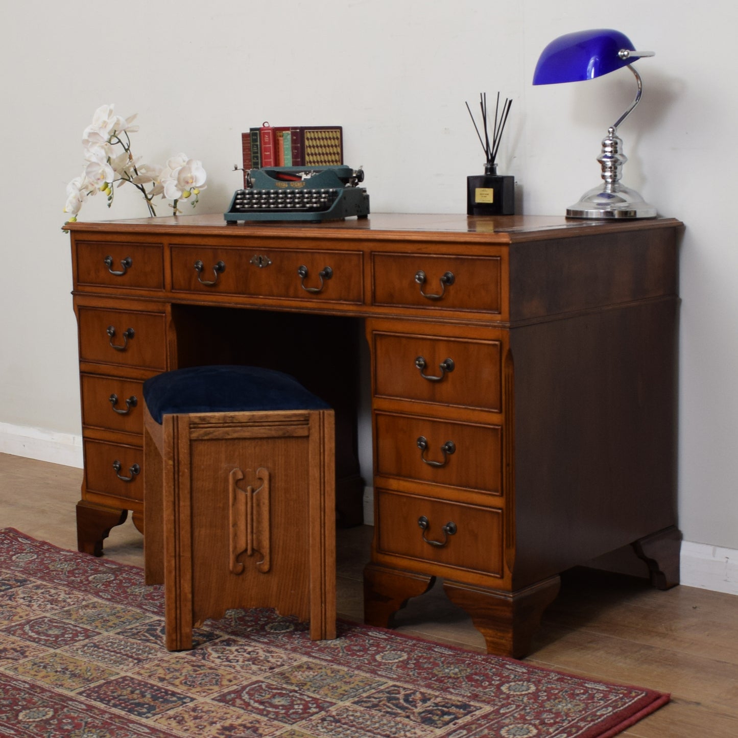 Vintage Leather Top Desk