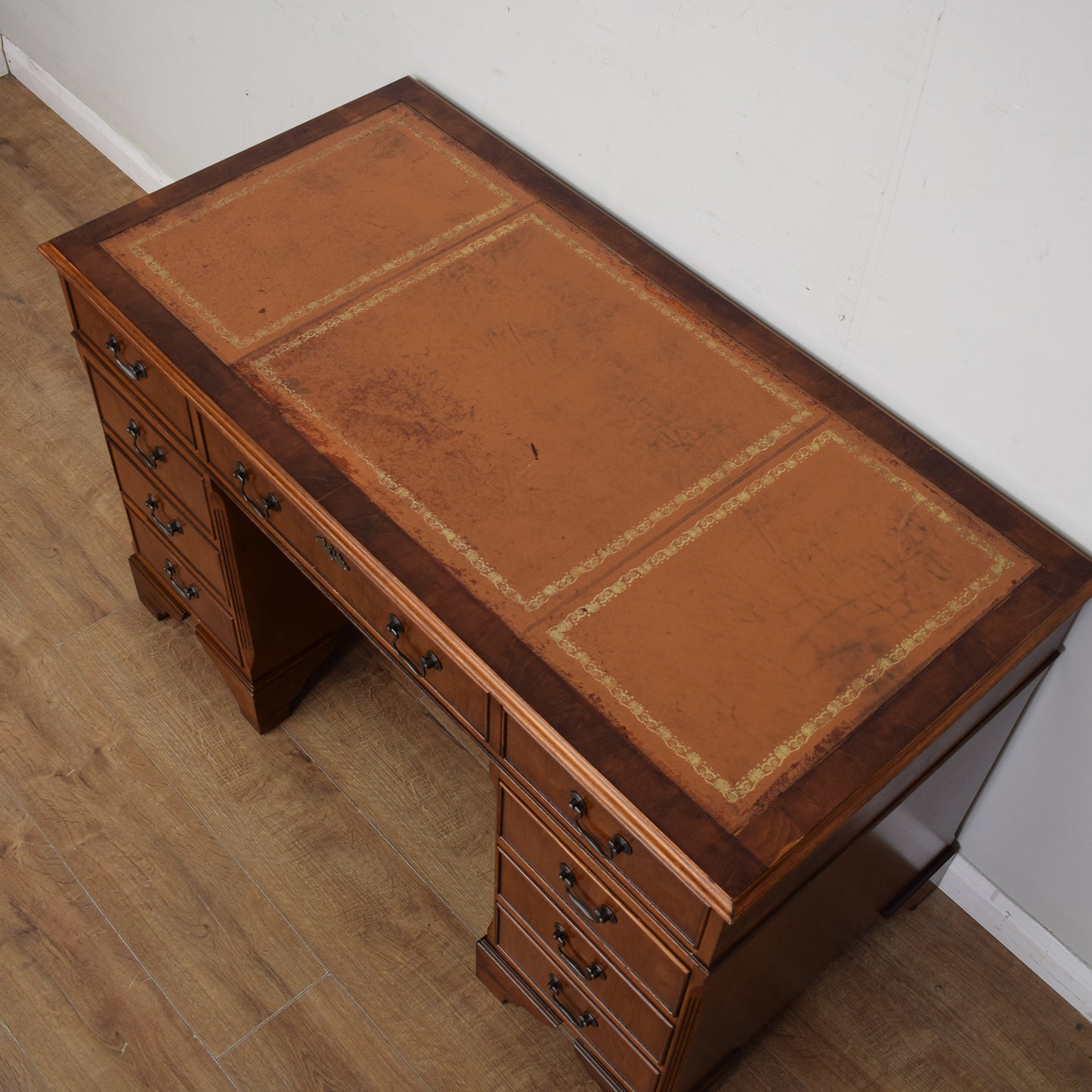 Vintage Leather Top Desk