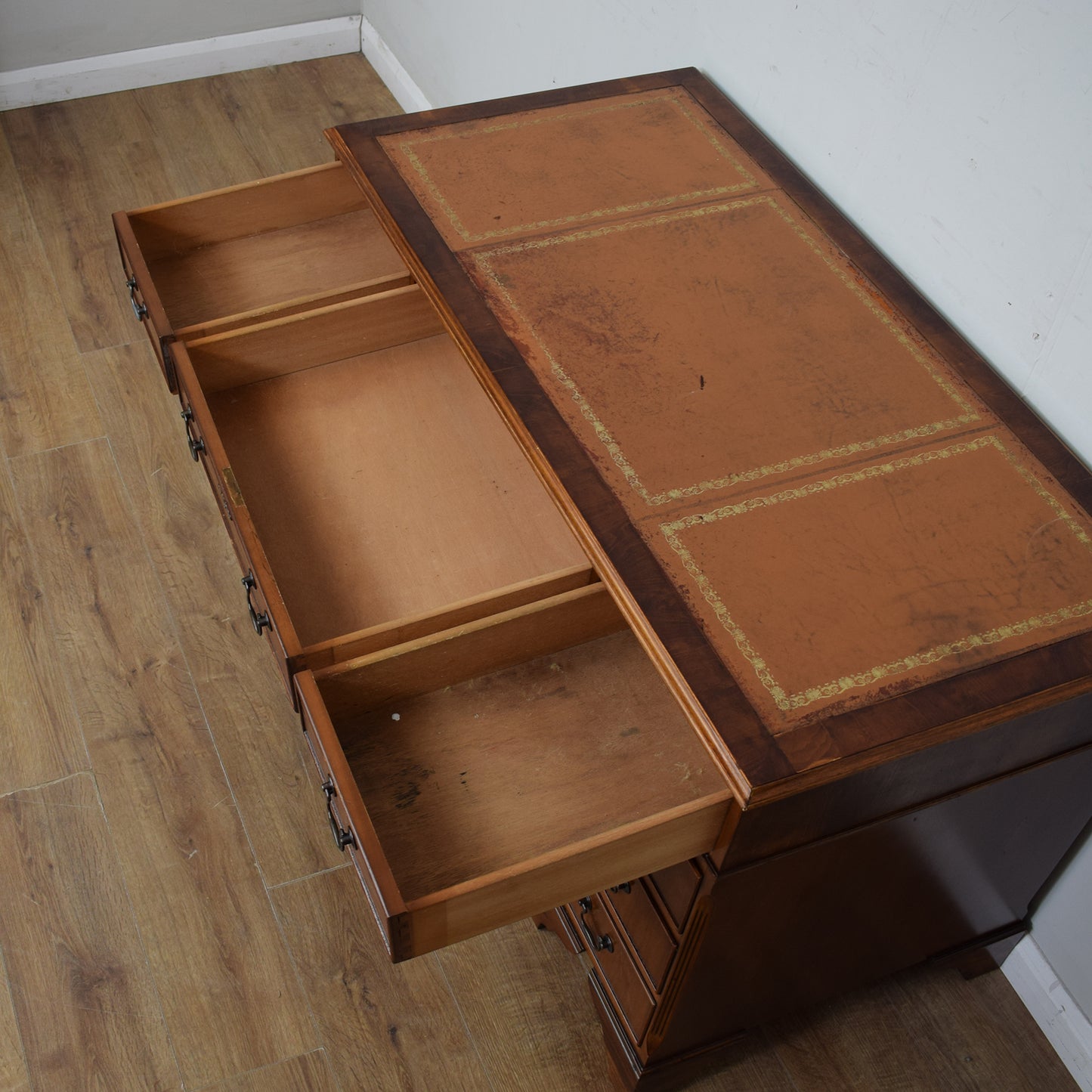 Vintage Leather Top Desk