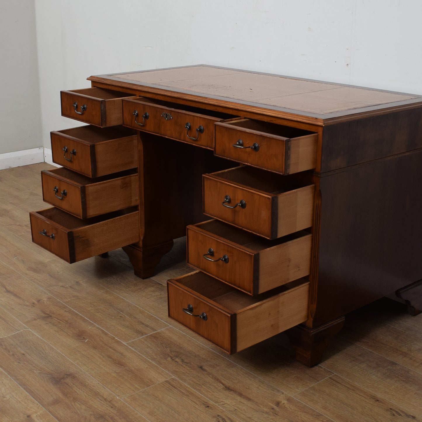 Vintage Leather Top Desk