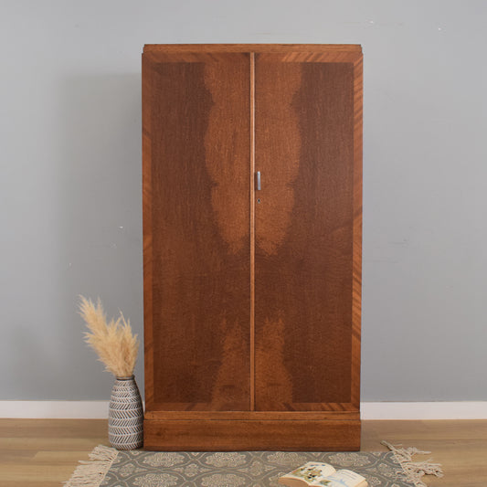 Restored Walnut Veneer Wardrobe