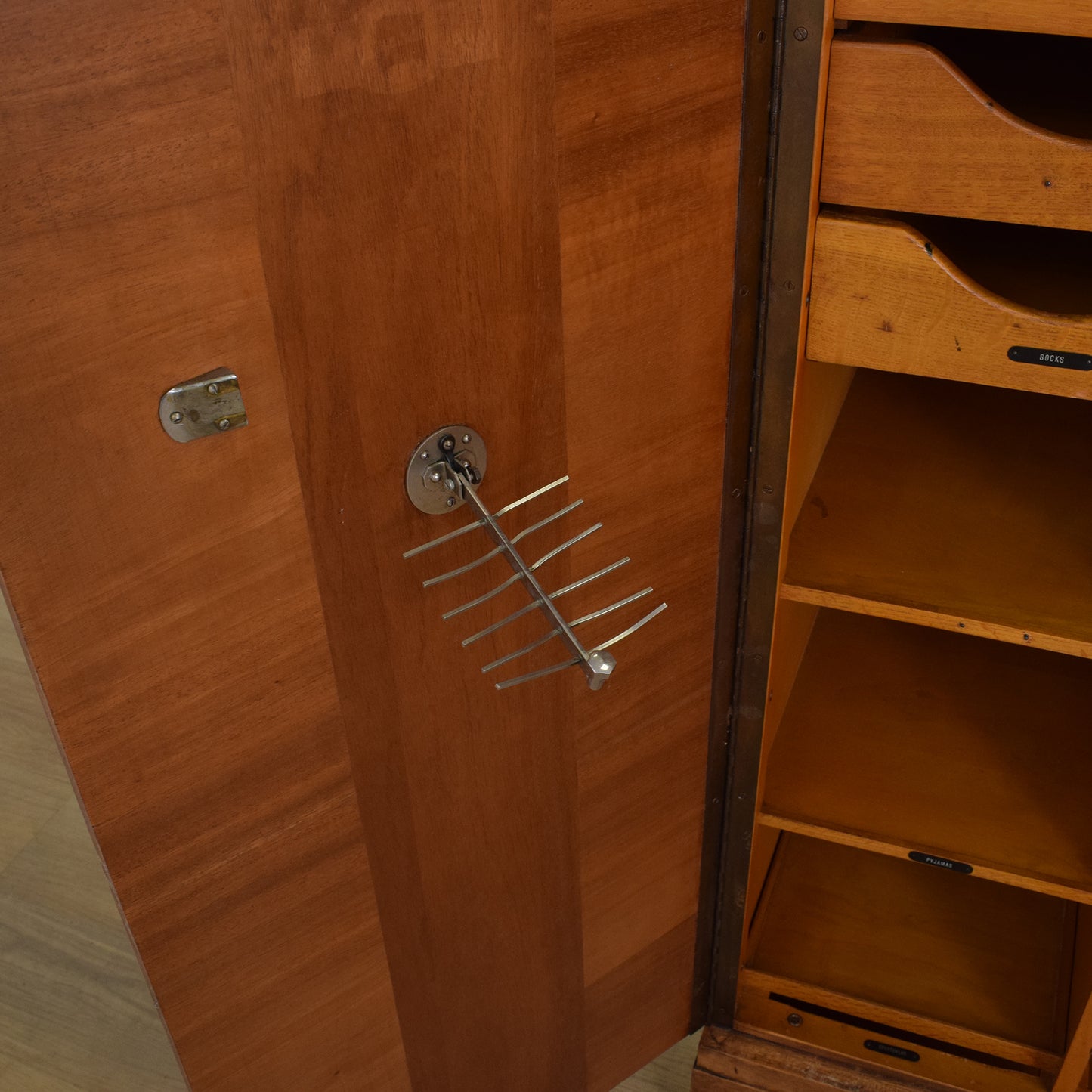 Restored Walnut Veneer Wardrobe