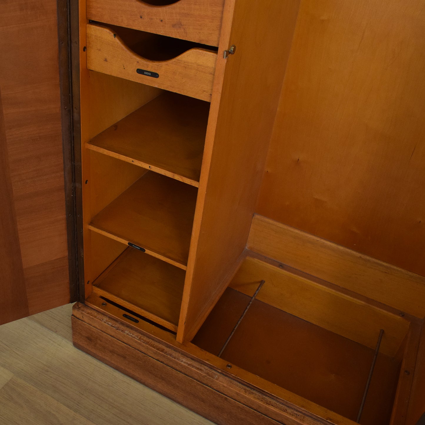 Restored Walnut Veneer Wardrobe