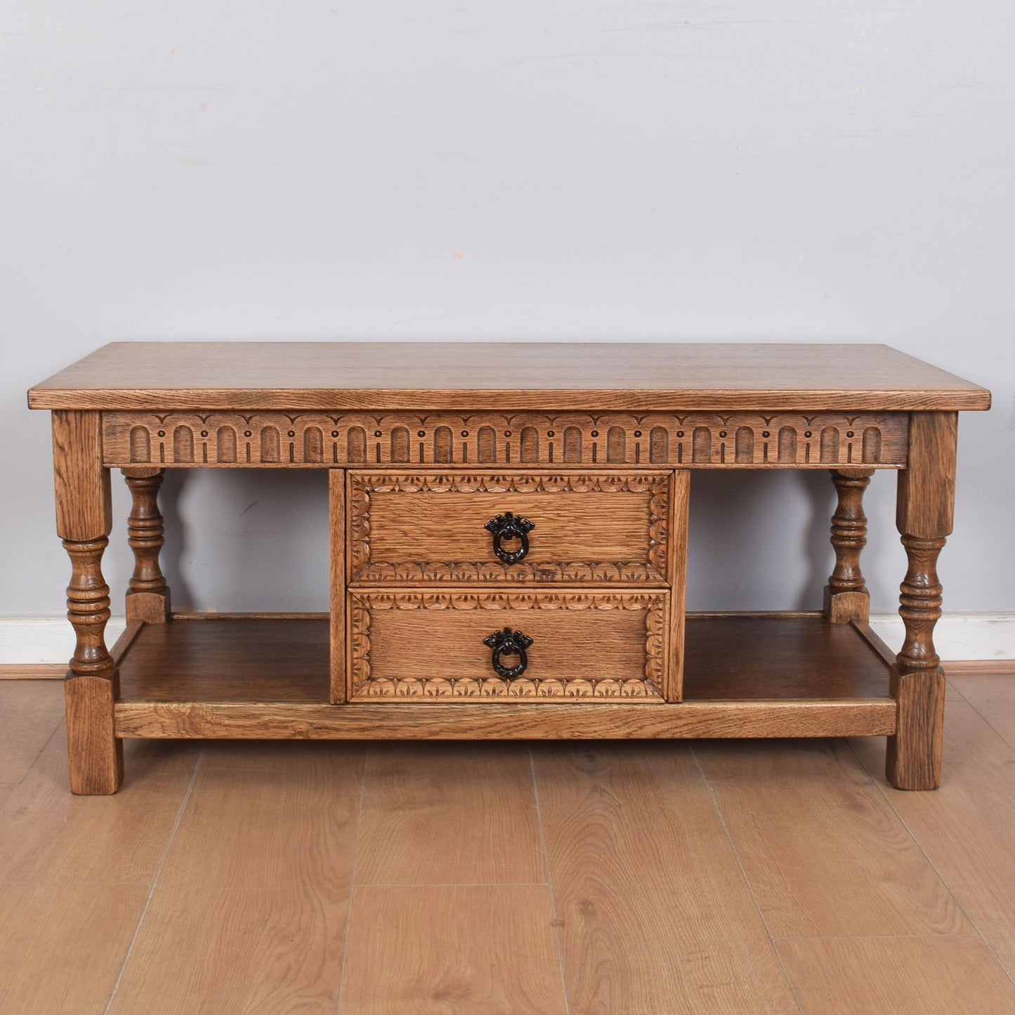 Oak Two-Drawer Coffee Table