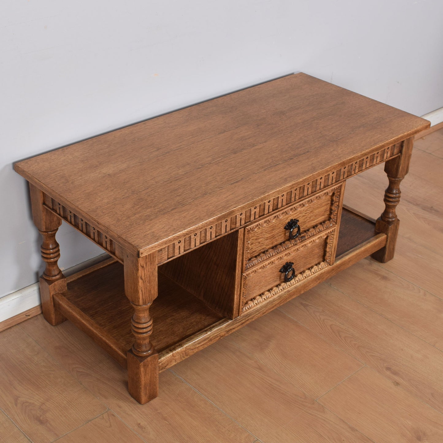 Oak Two-Drawer Coffee Table