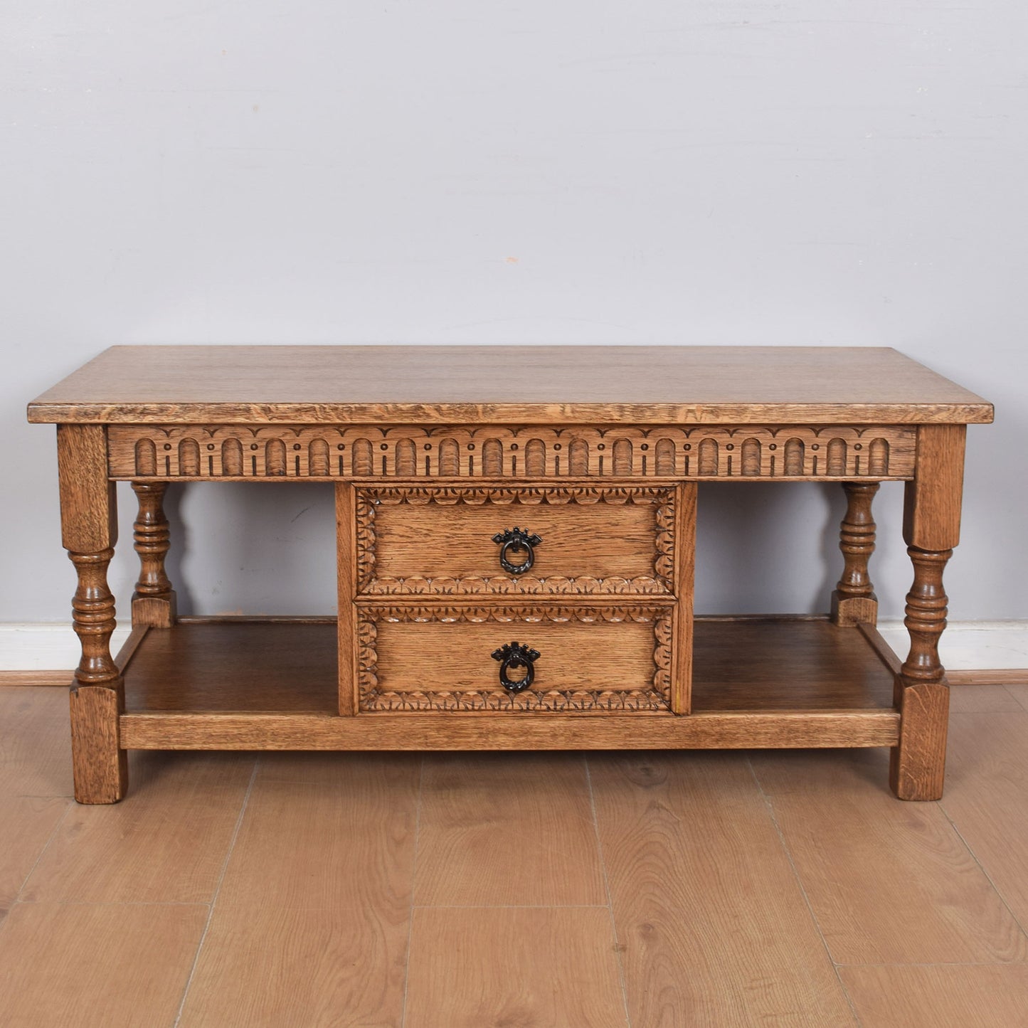 Oak Two-Drawer Coffee Table