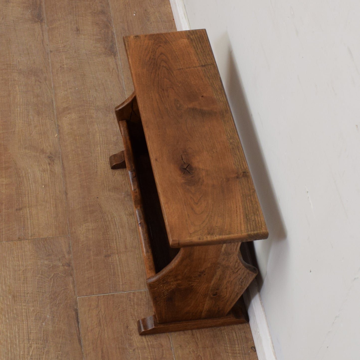 Rustic Oak Magazine Rack