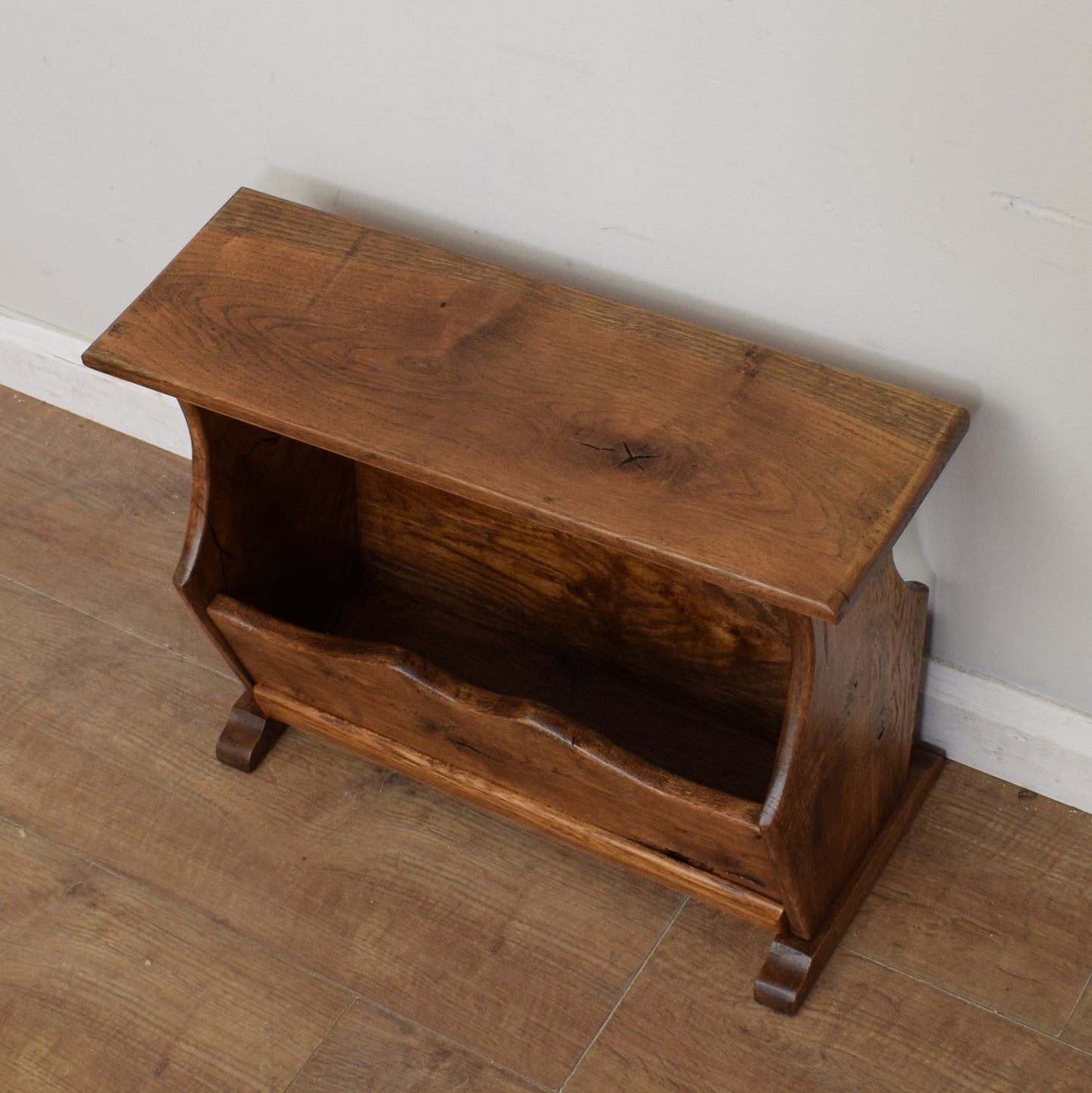 Rustic Oak Magazine Rack